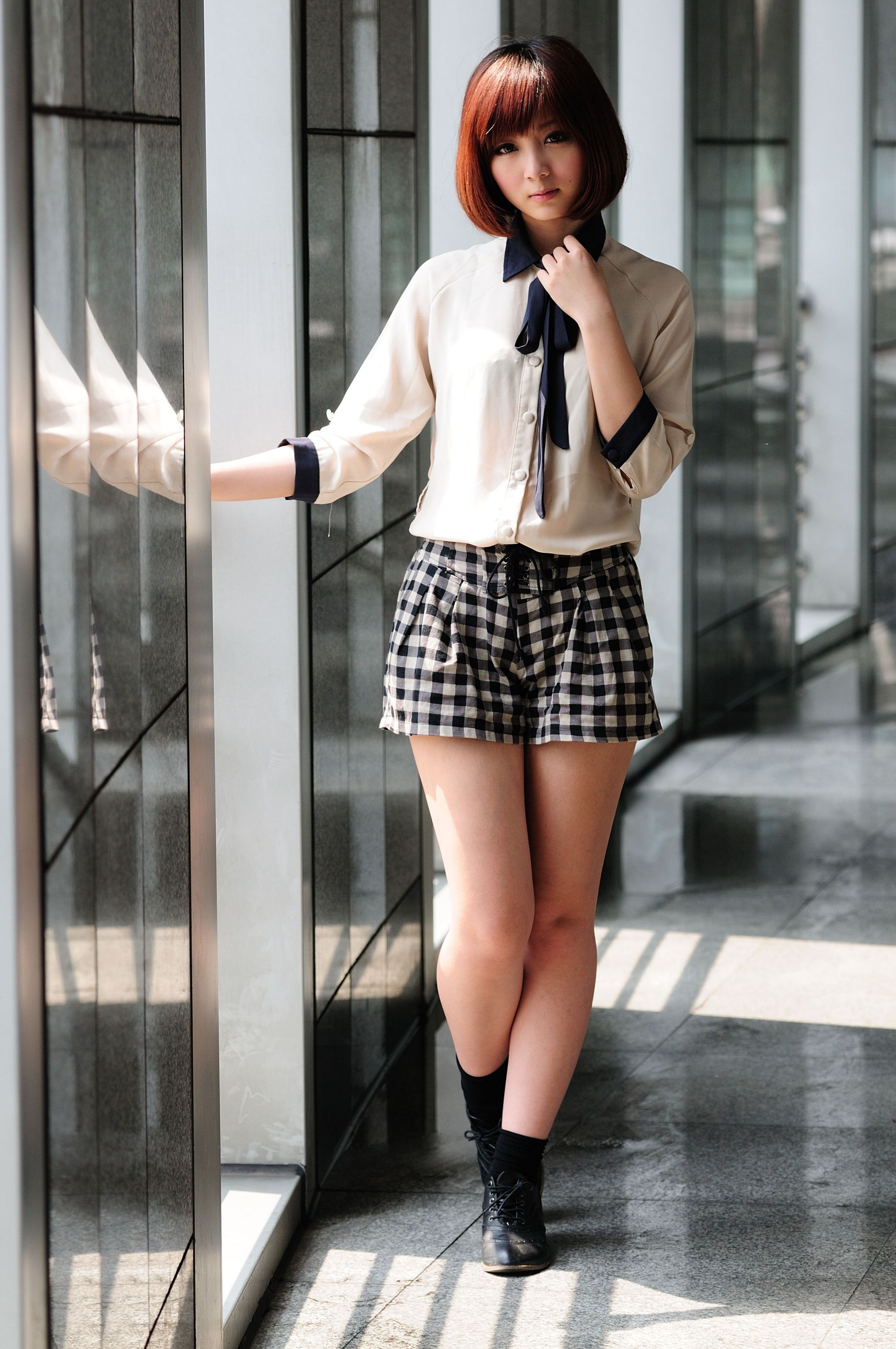 短发美女小猪patty《2组小清新街拍》-图18