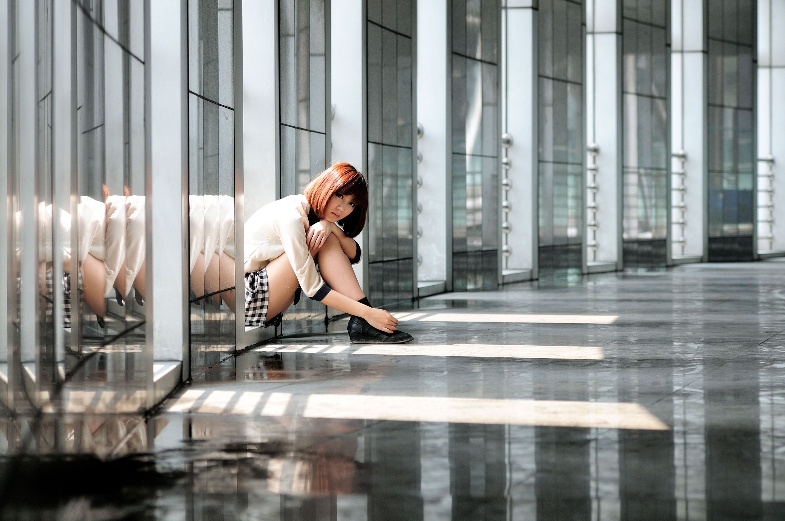 短发美女小猪patty《2组小清新街拍》-图21