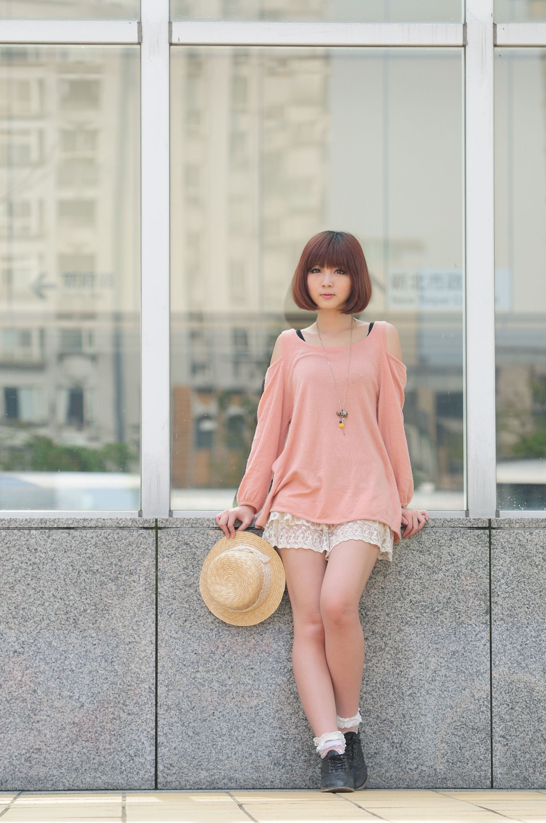 短发美女小猪patty《2组小清新街拍》-图7