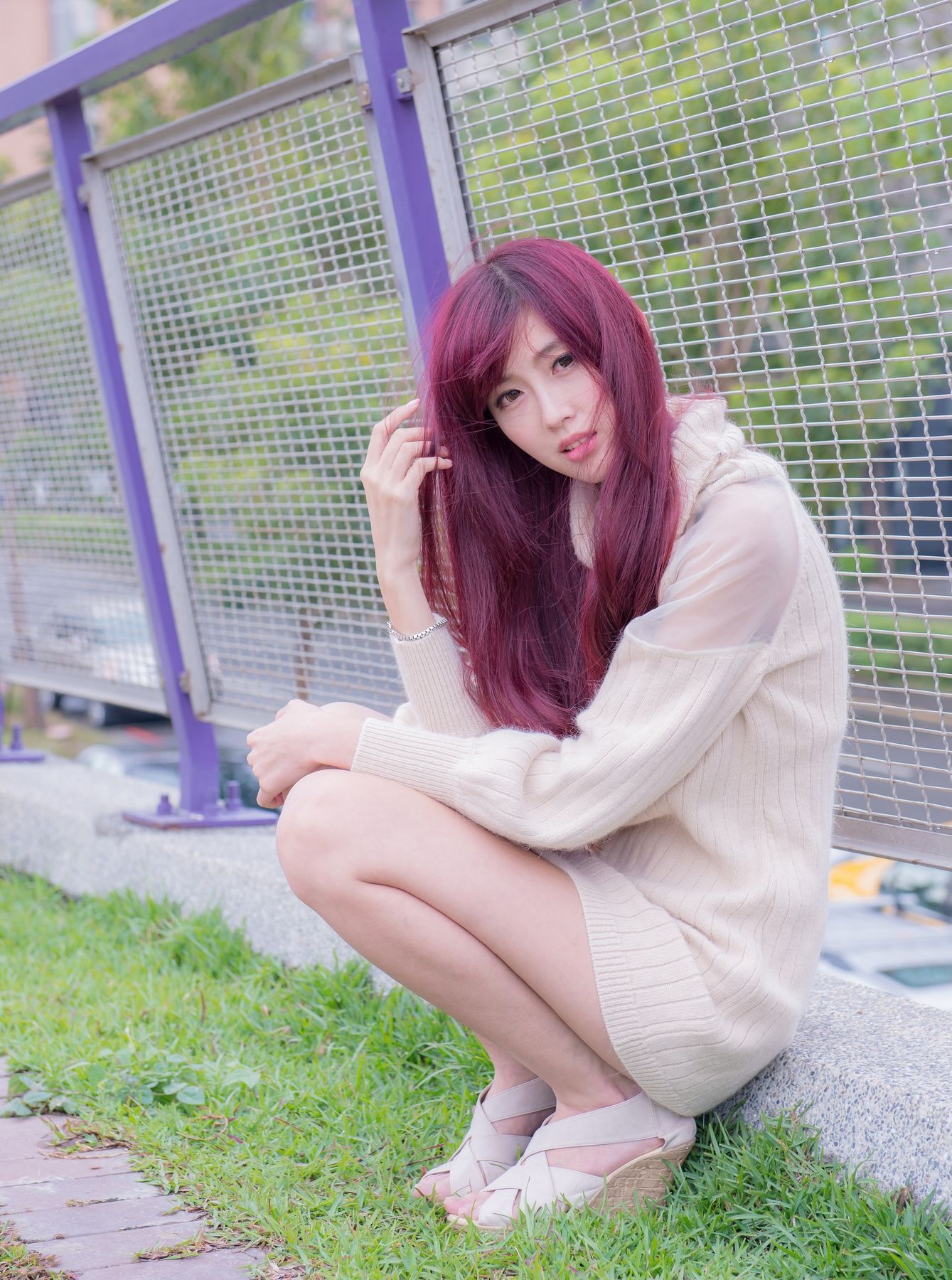 Kila晶晶/廖挺伶《针织衫套裙街拍》-图100