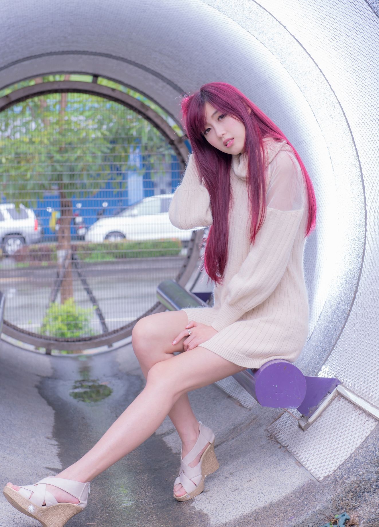 Kila晶晶/廖挺伶《针织衫套裙街拍》-图112