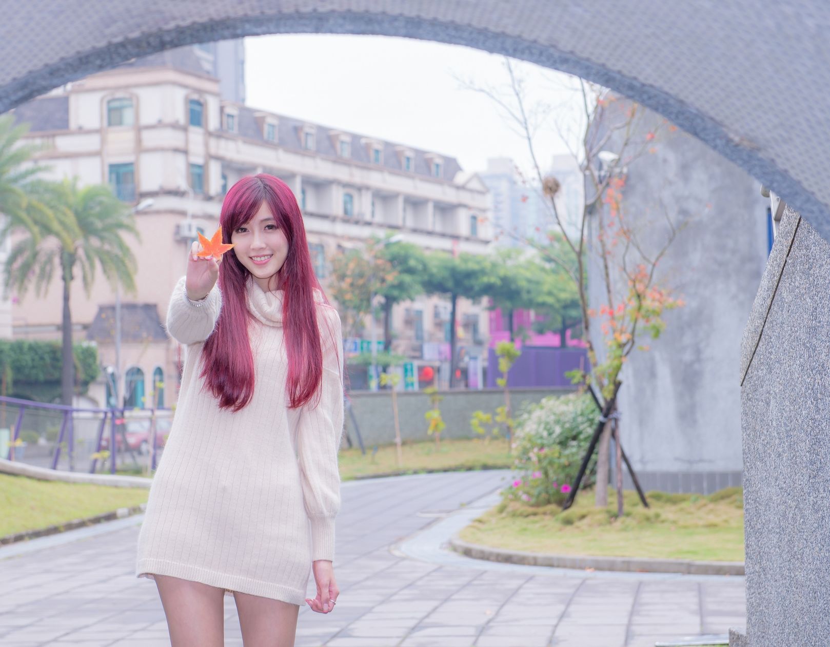 Kila晶晶/廖挺伶《针织衫套裙街拍》-图123