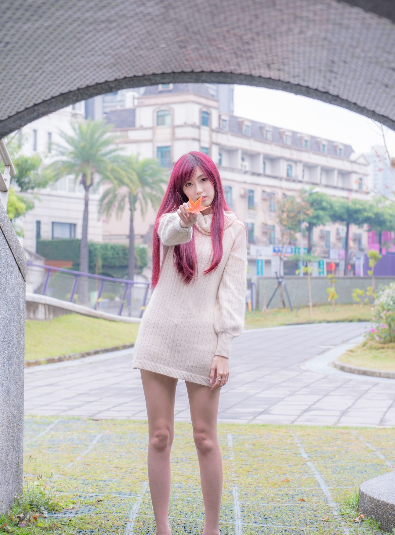 Kila晶晶/廖挺伶《针织衫套裙街拍》-图128