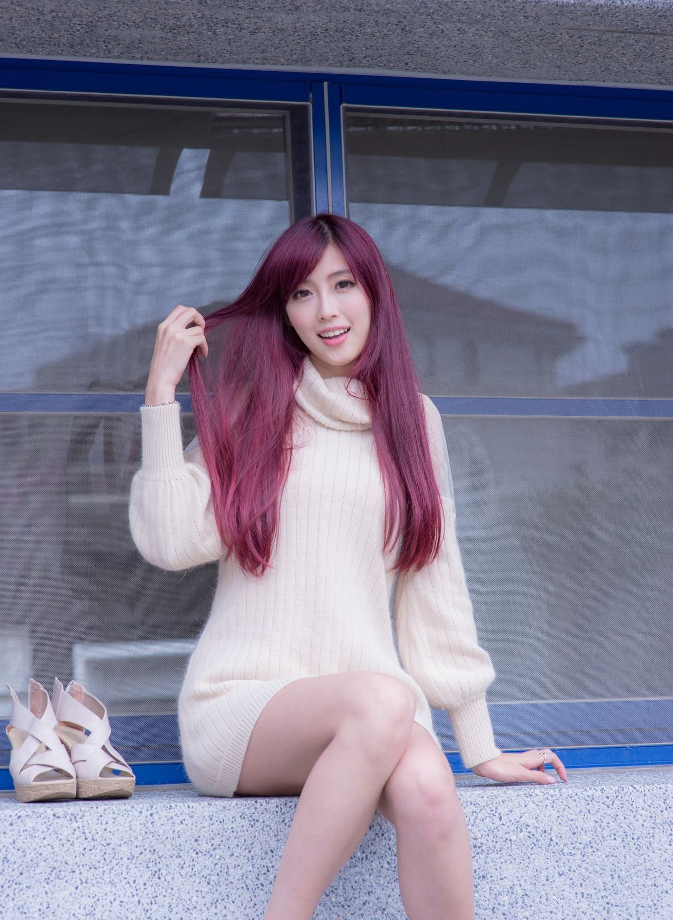 Kila晶晶/廖挺伶《针织衫套裙街拍》-图131