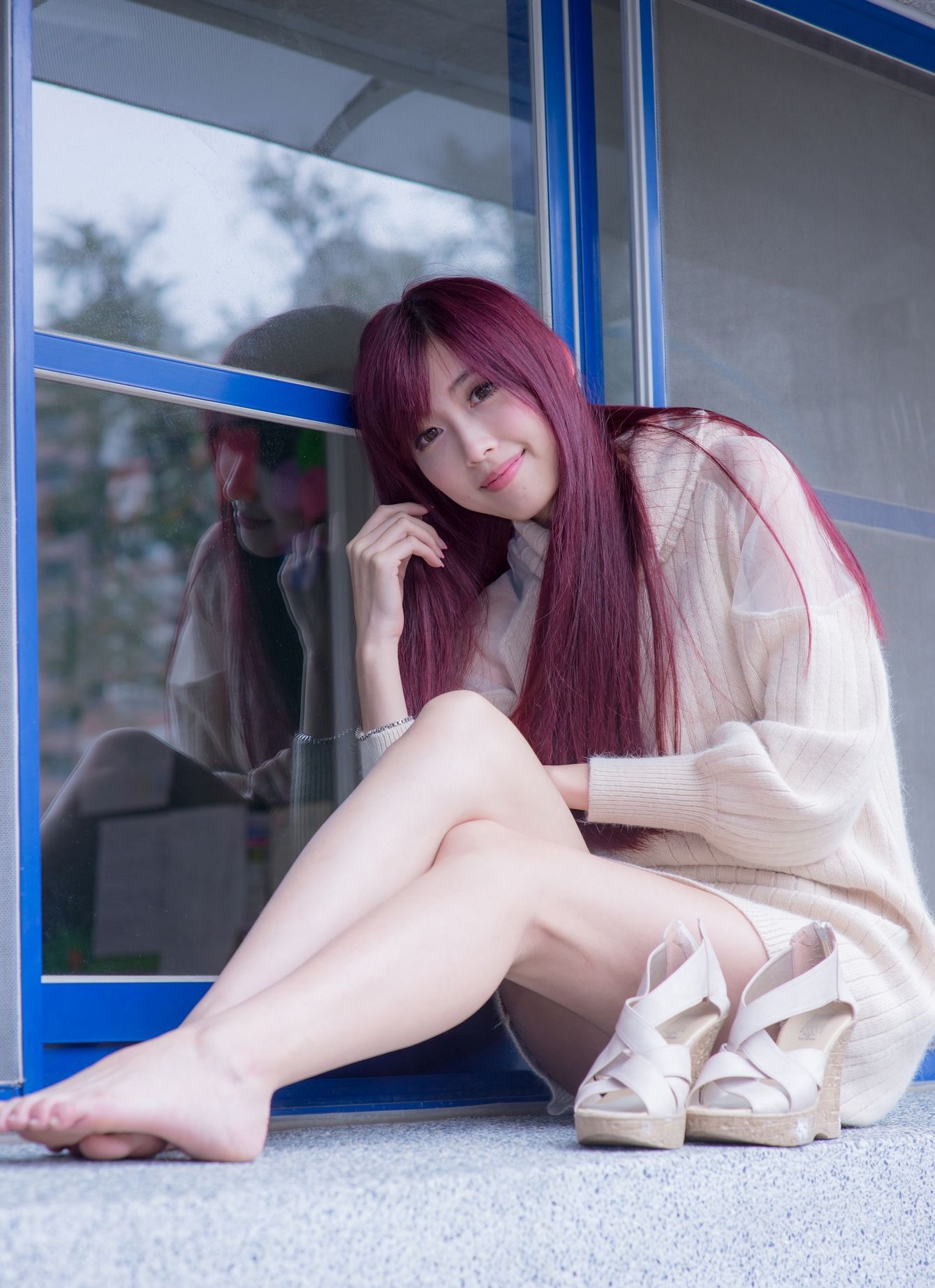 Kila晶晶/廖挺伶《针织衫套裙街拍》-图134