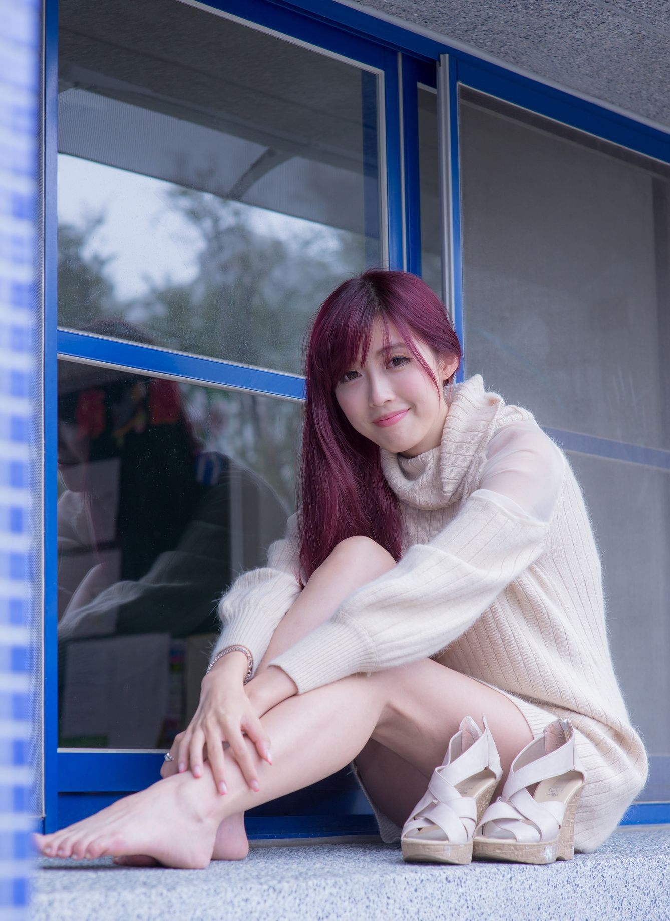 Kila晶晶/廖挺伶《针织衫套裙街拍》-图135