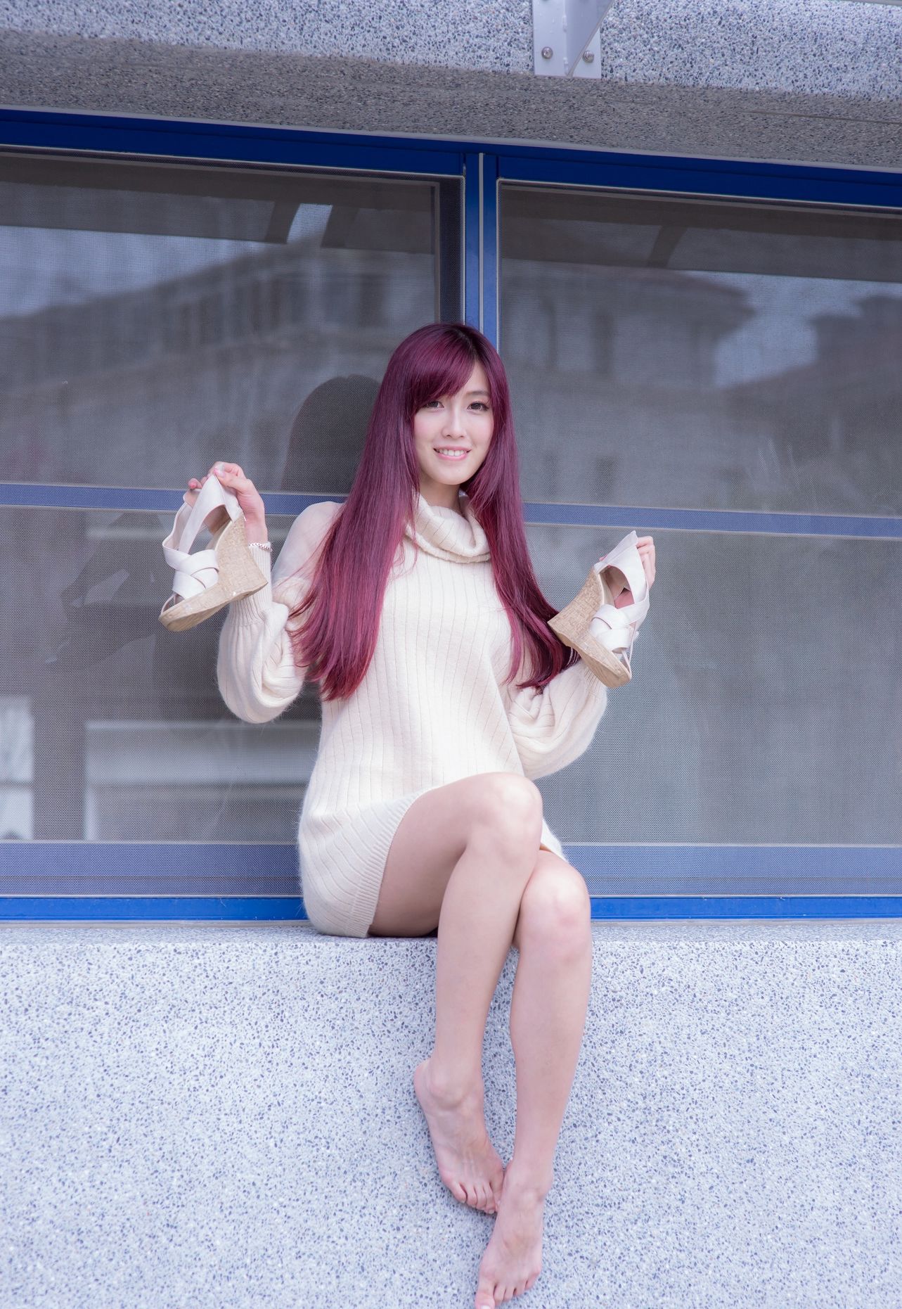 Kila晶晶/廖挺伶《针织衫套裙街拍》-图136