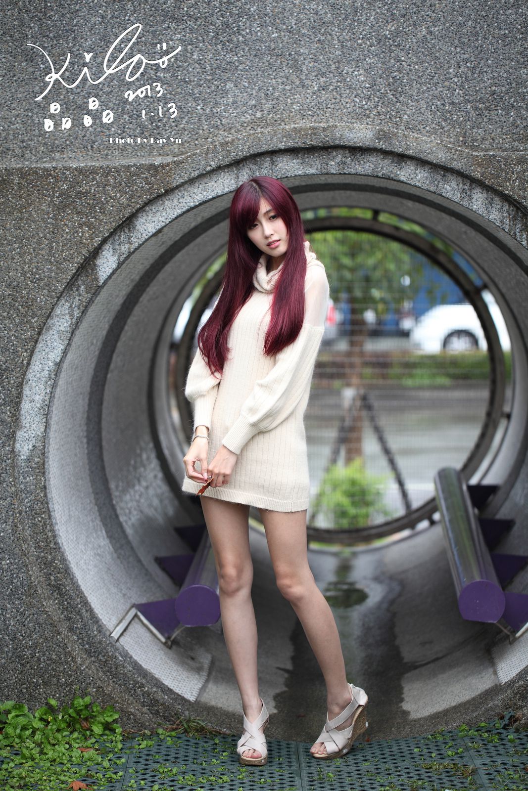 Kila晶晶/廖挺伶《针织衫套裙街拍》-图22