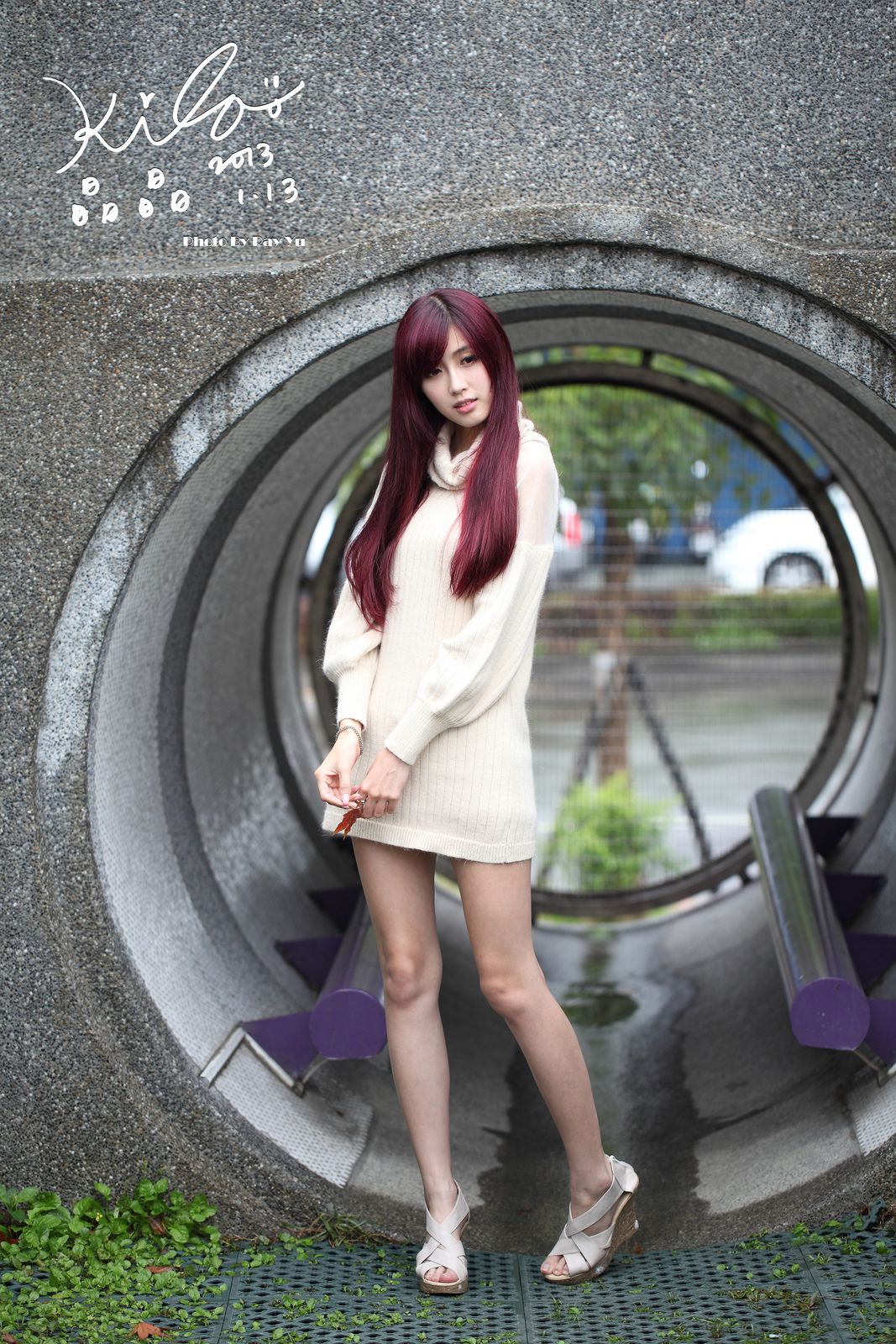 Kila晶晶/廖挺伶《针织衫套裙街拍》-图23