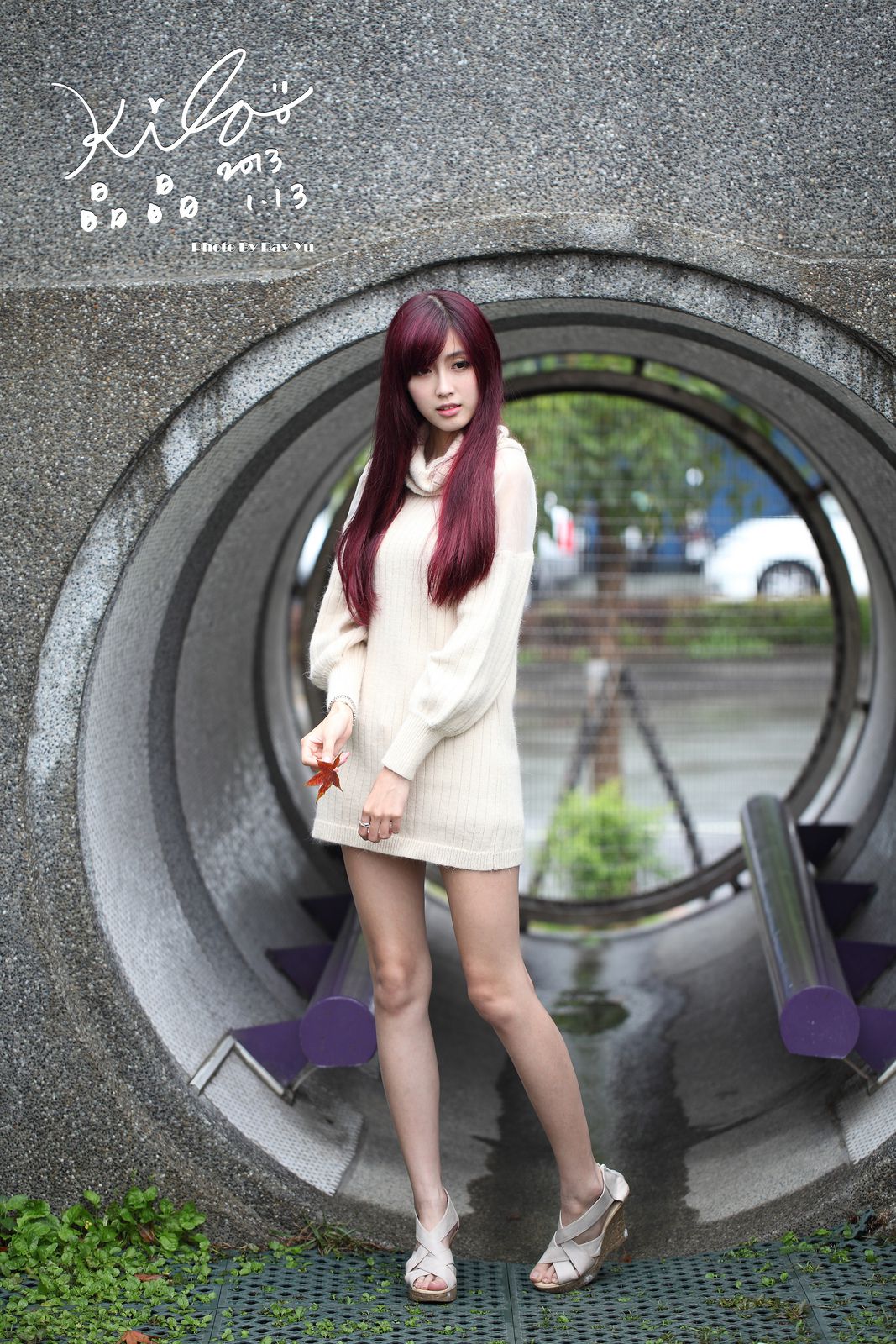 Kila晶晶/廖挺伶《针织衫套裙街拍》-图24