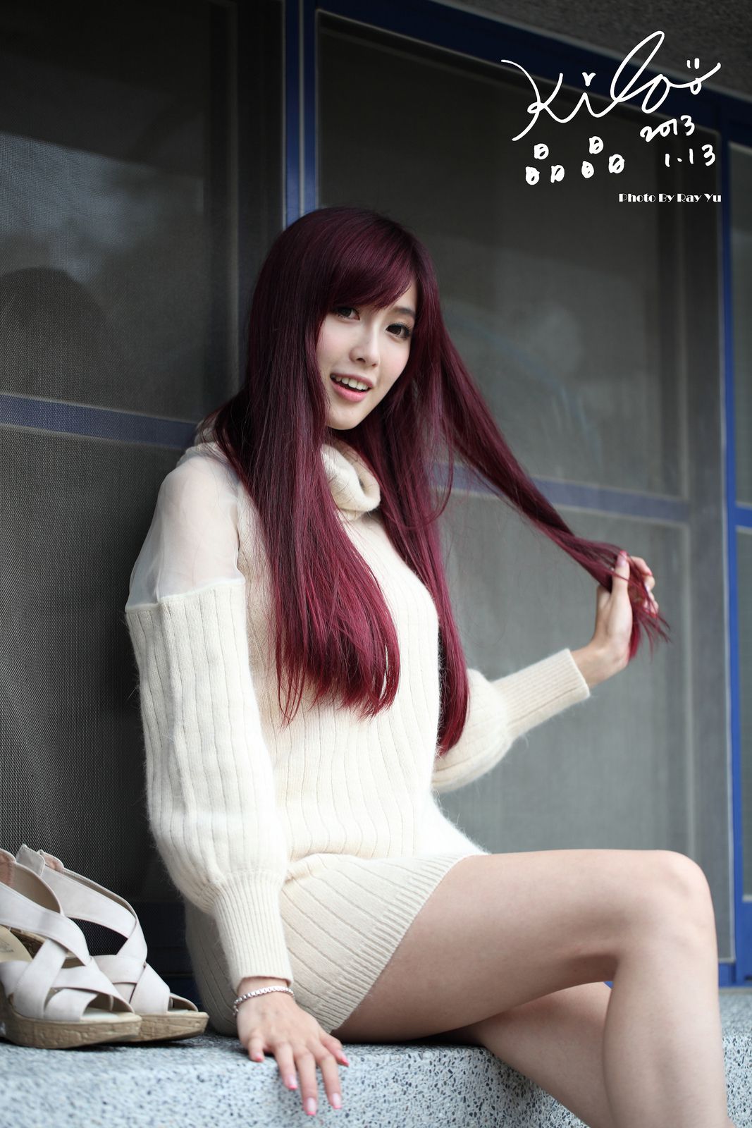 Kila晶晶/廖挺伶《针织衫套裙街拍》-图32