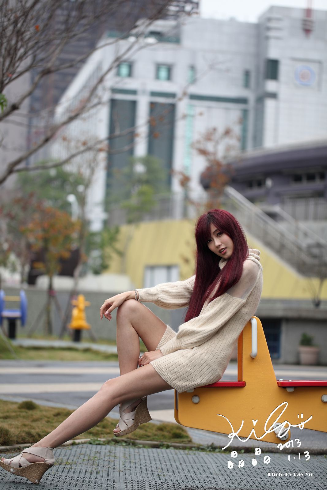 Kila晶晶/廖挺伶《针织衫套裙街拍》-图40