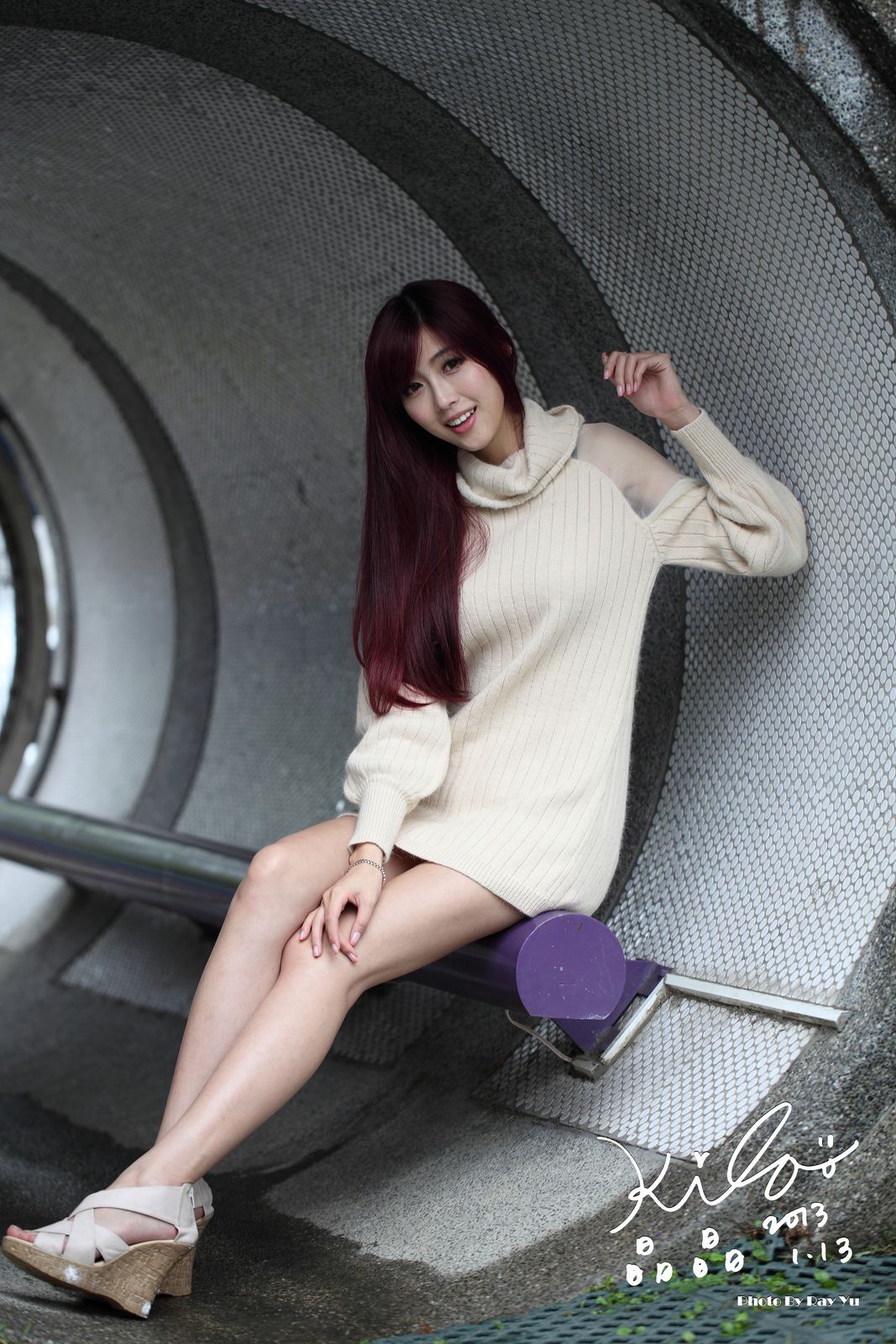 Kila晶晶/廖挺伶《针织衫套裙街拍》-图59