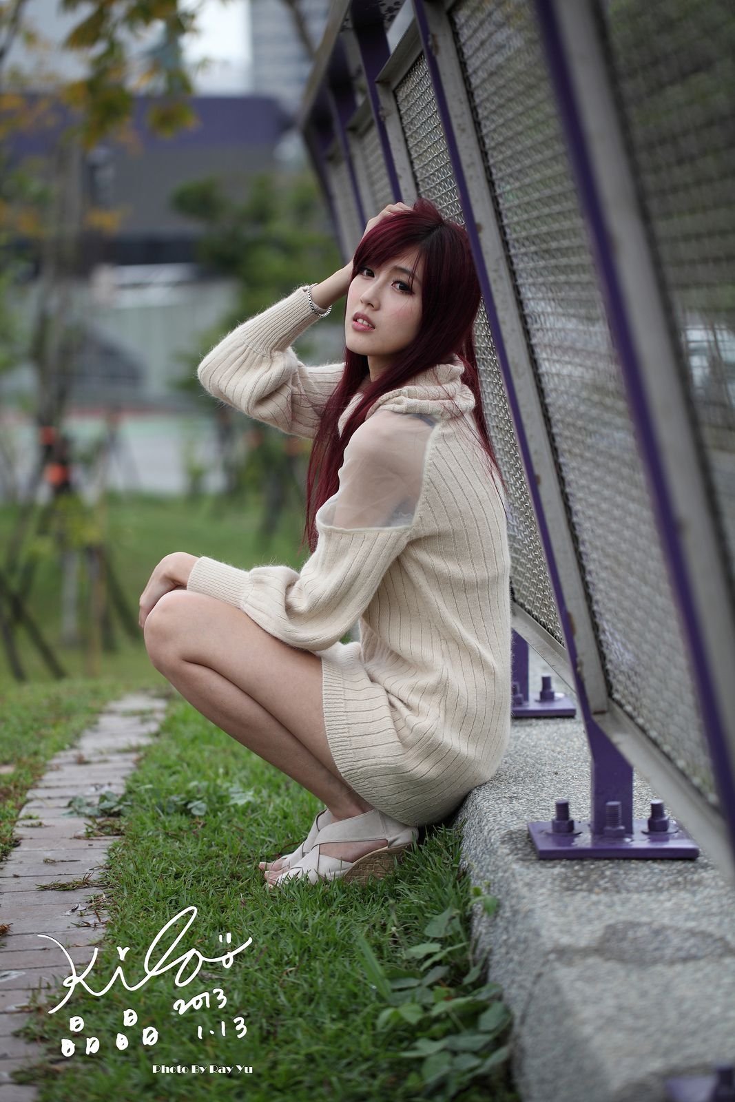 Kila晶晶/廖挺伶《针织衫套裙街拍》-图6