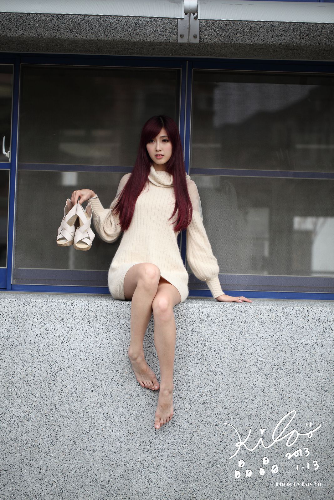 Kila晶晶/廖挺伶《针织衫套裙街拍》-图74