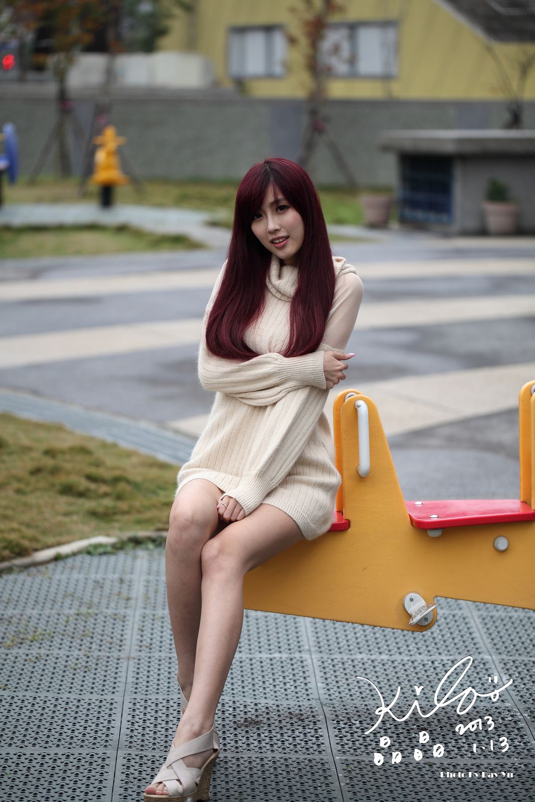 Kila晶晶/廖挺伶《针织衫套裙街拍》-图82