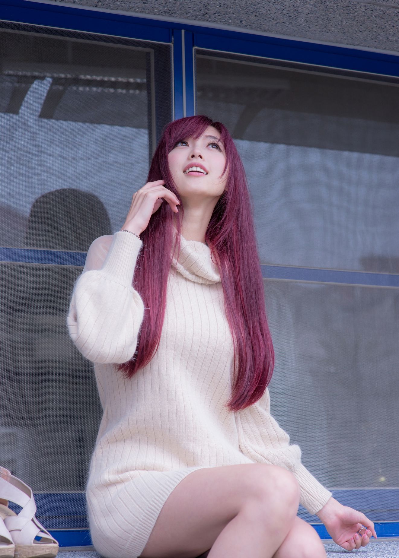 Kila晶晶/廖挺伶《针织衫套裙街拍》-图87