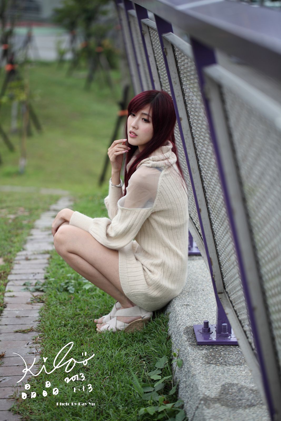 Kila晶晶/廖挺伶《针织衫套裙街拍》-图8