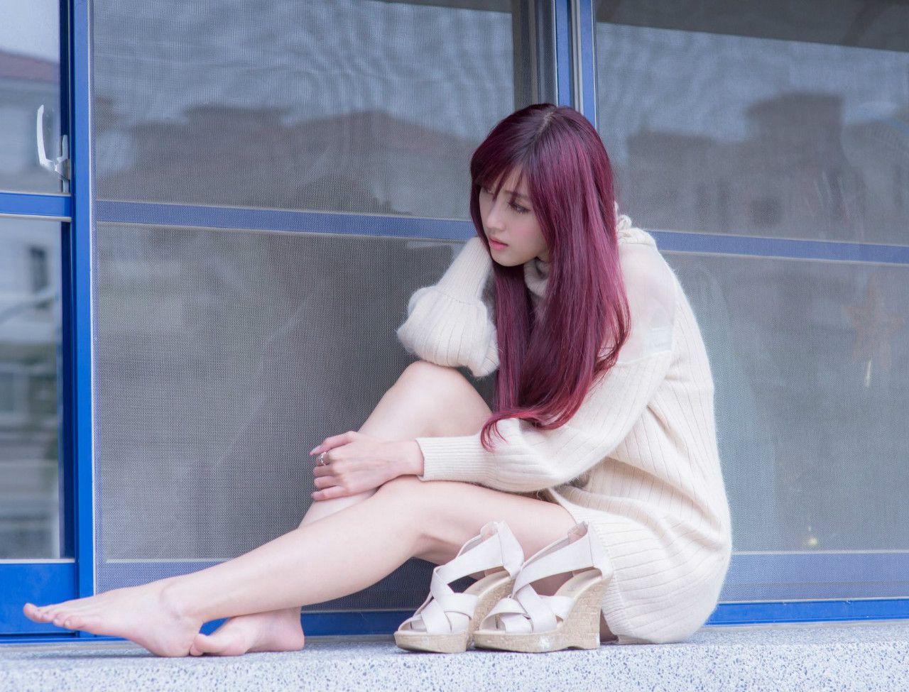 Kila晶晶/廖挺伶《针织衫套裙街拍》-图90