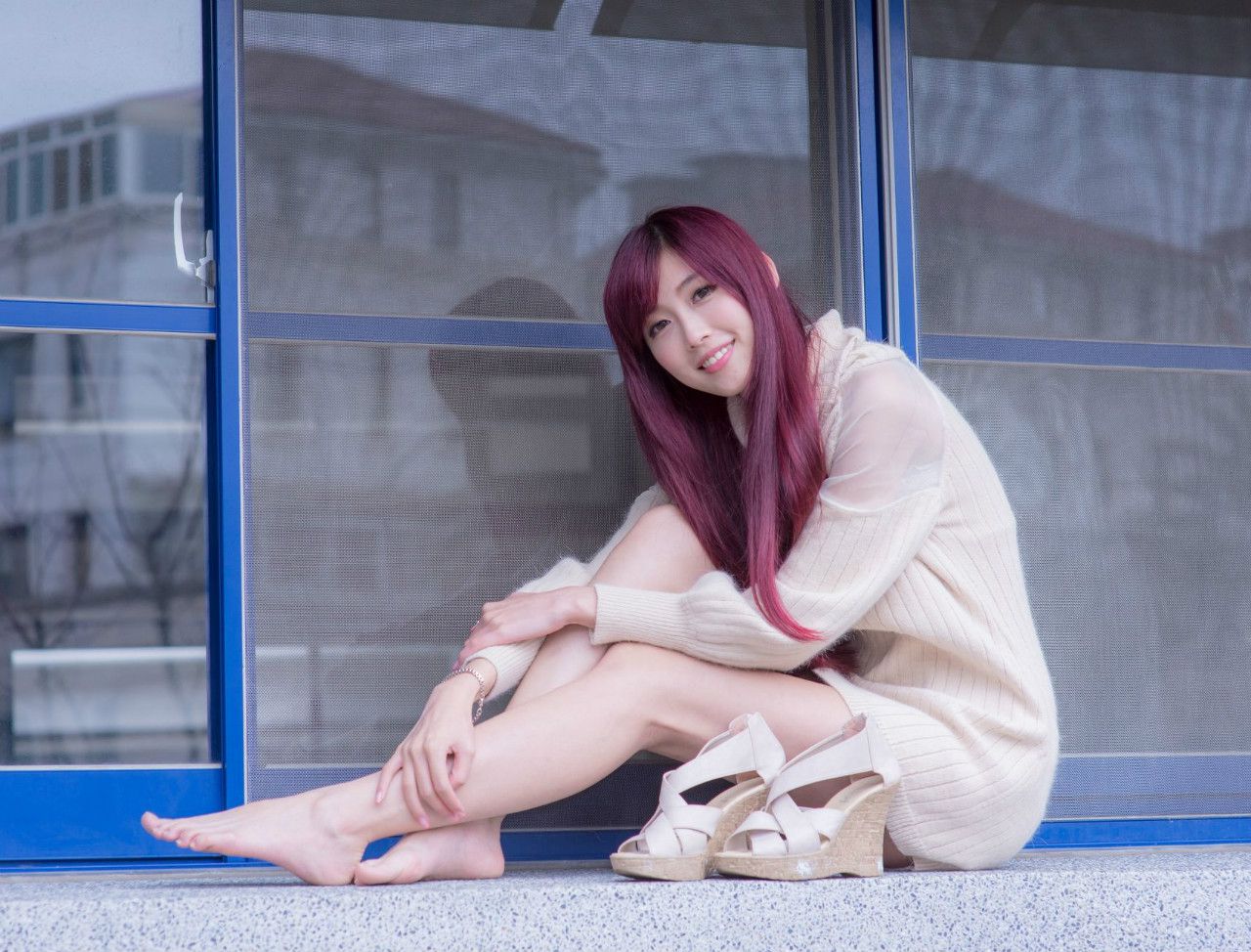 Kila晶晶/廖挺伶《针织衫套裙街拍》-图93