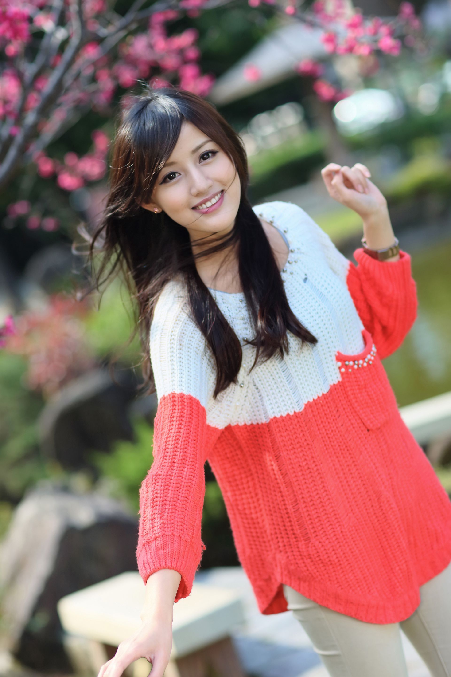 台湾美女鐘幸村/梁以辰《雙溪公園外拍》-图1