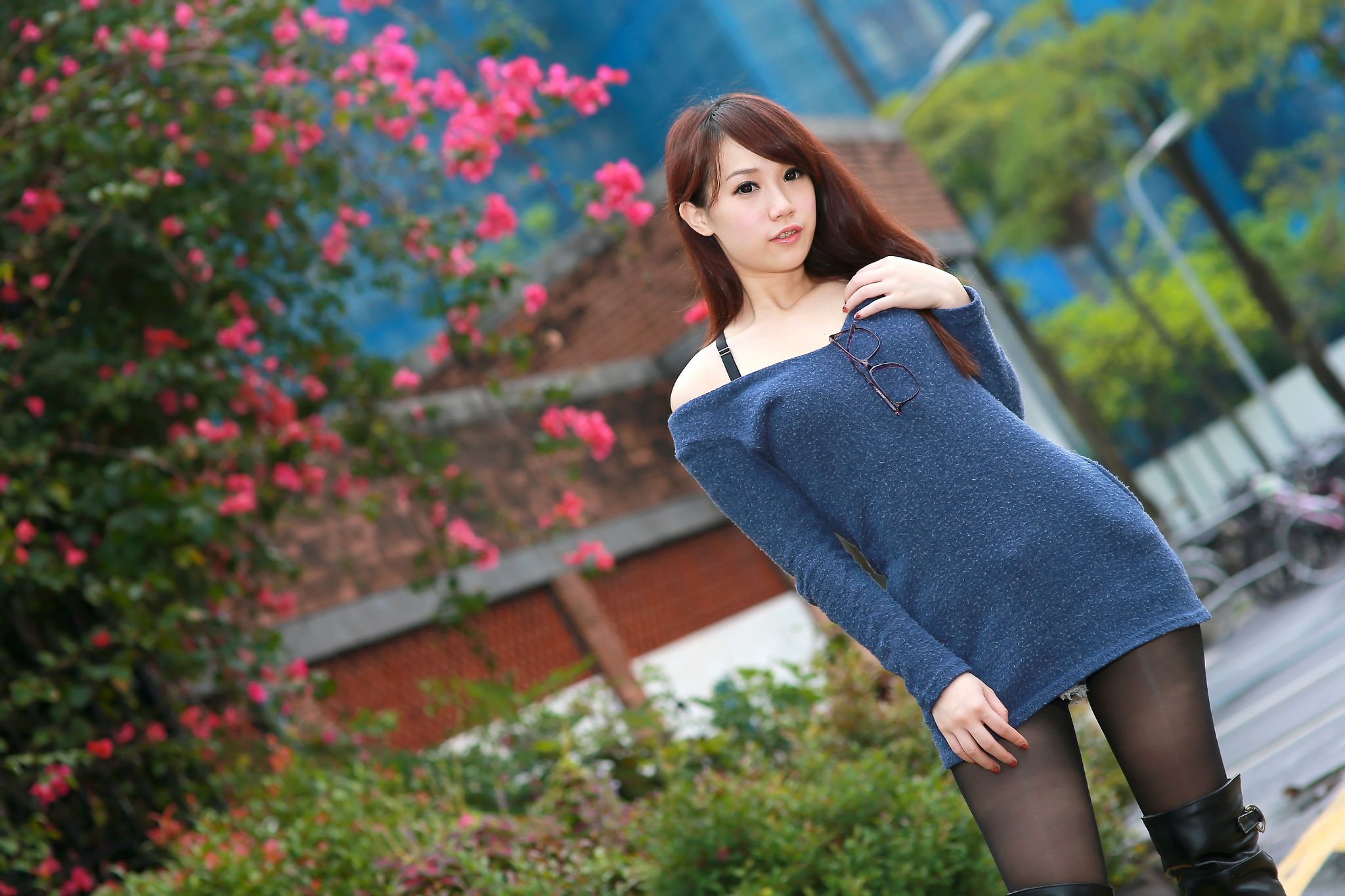 台湾正妹小容《甜美街拍图片》写真合集-图10