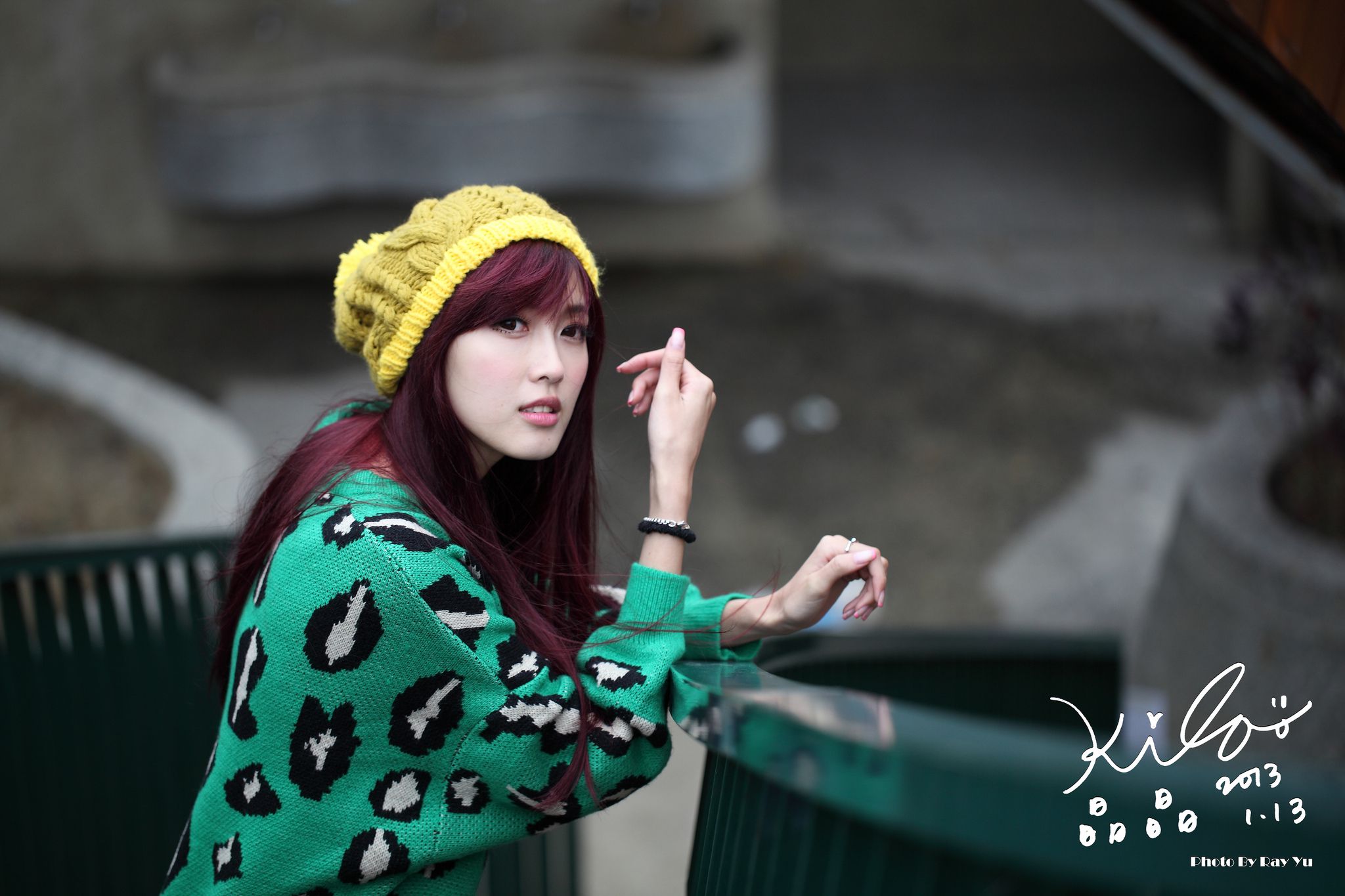 台湾模特廖挺伶/Kila晶晶《绿色长衣+长靴》街拍-图12