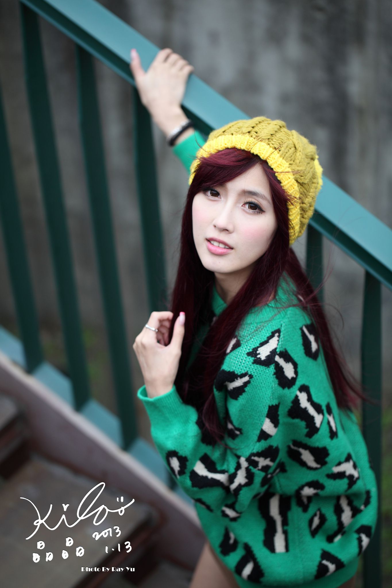 台湾模特廖挺伶/Kila晶晶《绿色长衣+长靴》街拍-图22