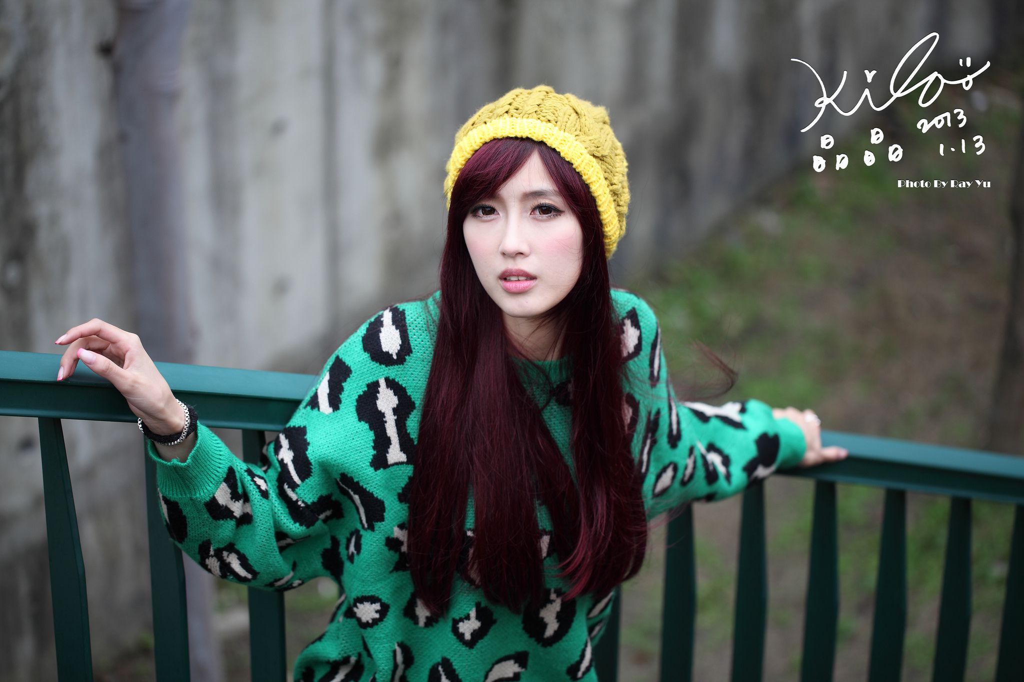 台湾模特廖挺伶/Kila晶晶《绿色长衣+长靴》街拍-图24