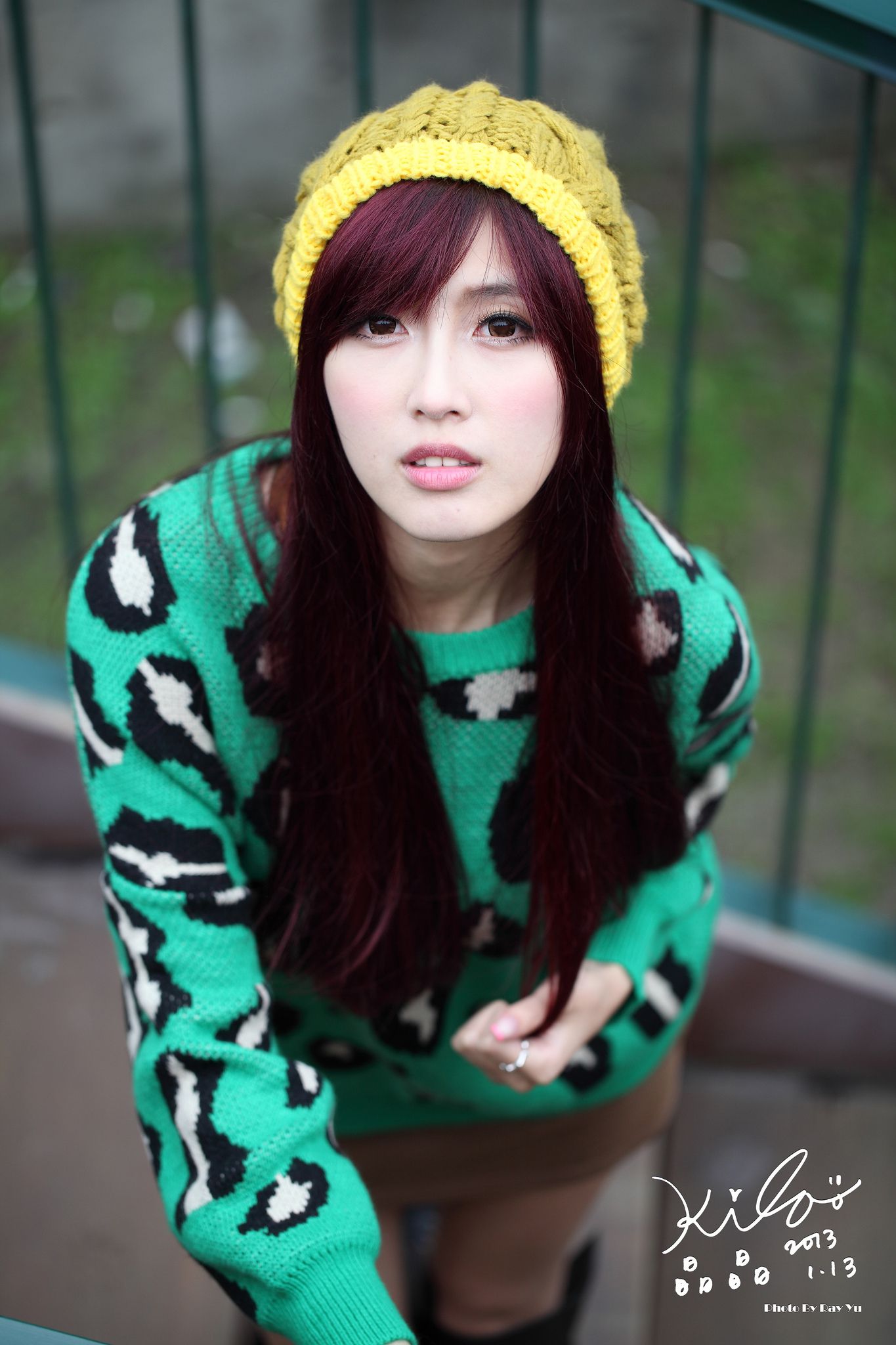 台湾模特廖挺伶/Kila晶晶《绿色长衣+长靴》街拍-图25