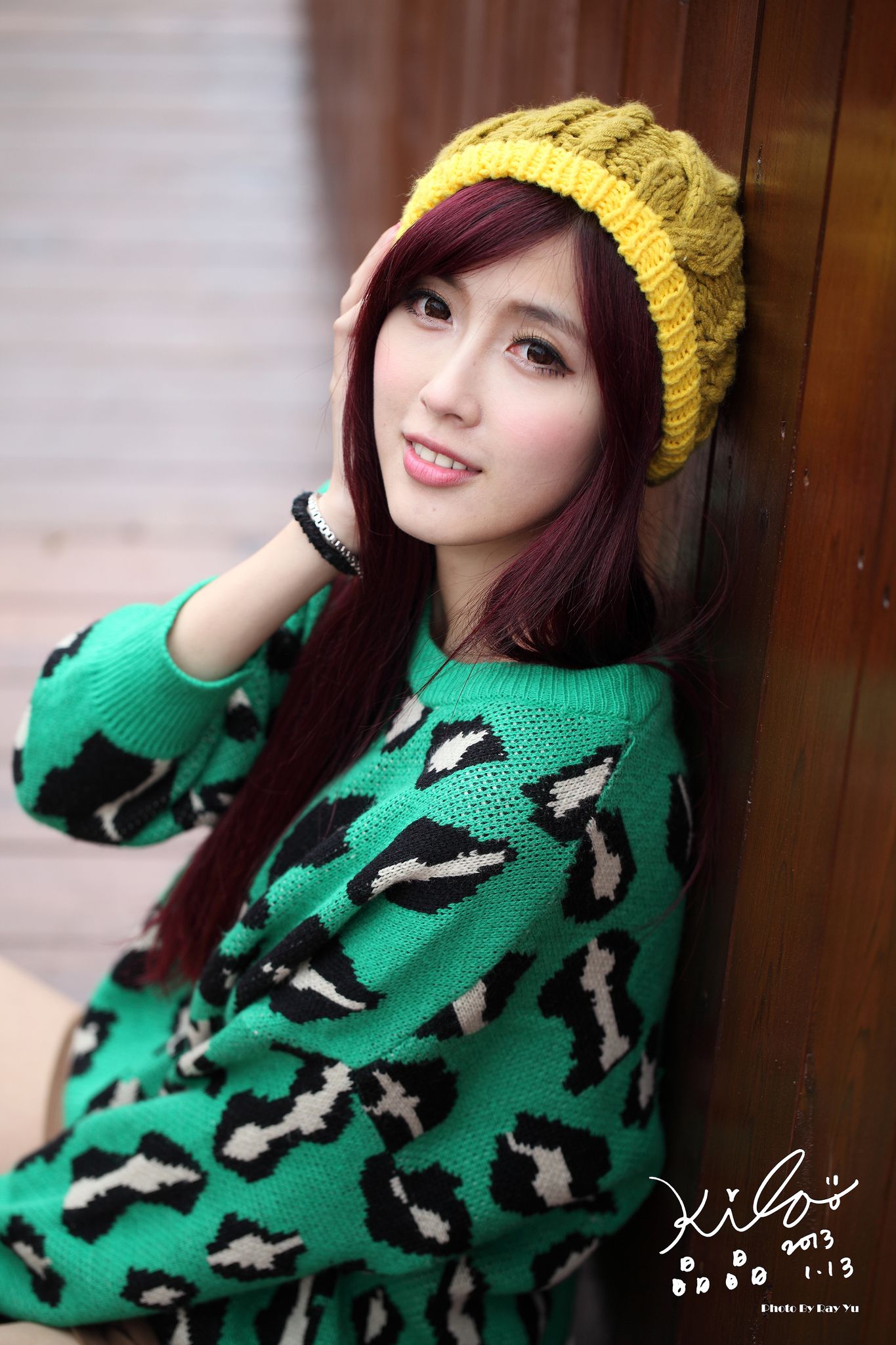 台湾模特廖挺伶/Kila晶晶《绿色长衣+长靴》街拍-图40