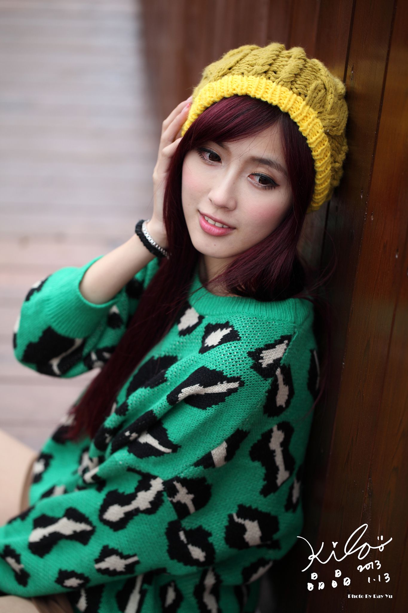 台湾模特廖挺伶/Kila晶晶《绿色长衣+长靴》街拍-图41