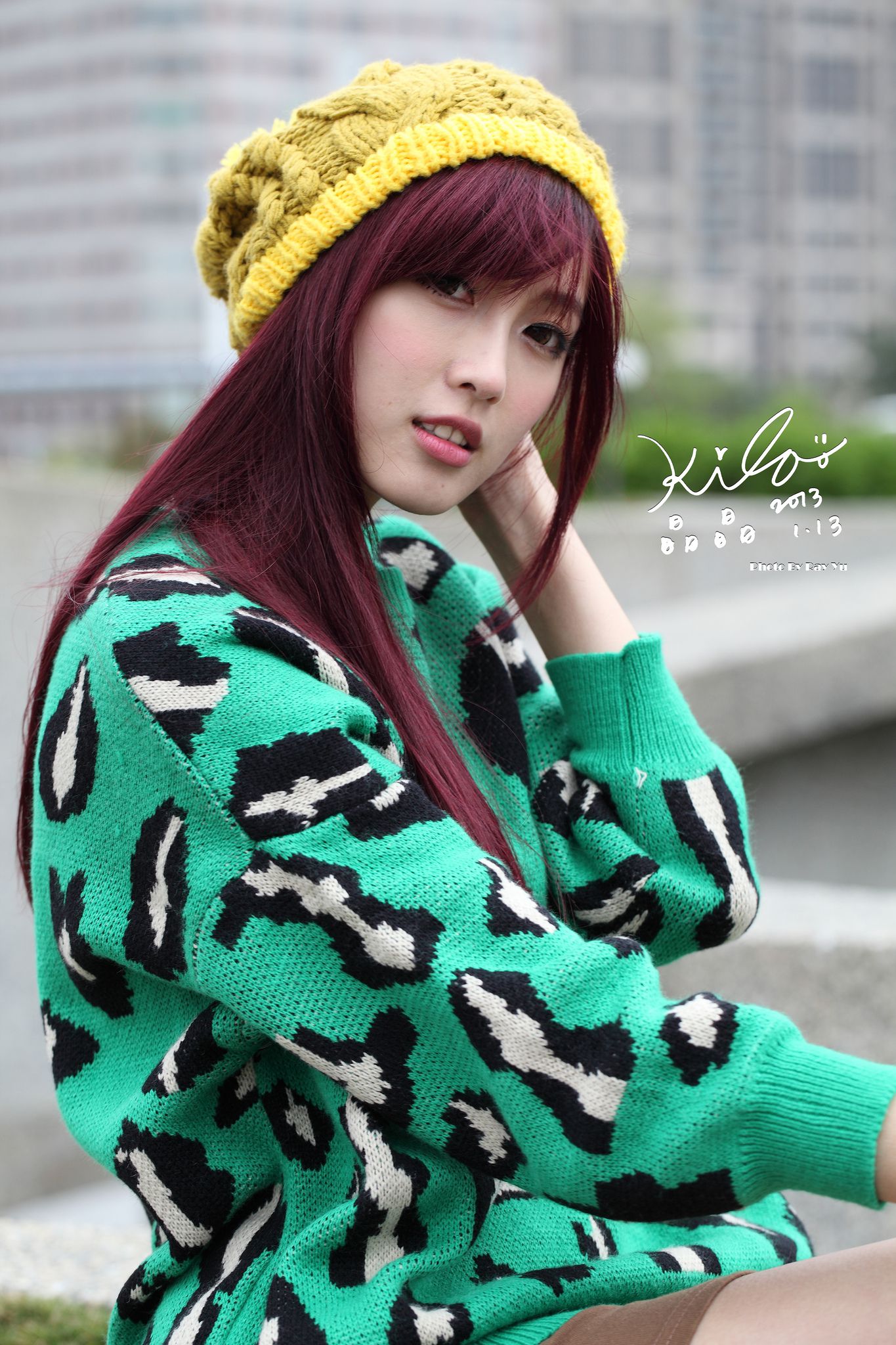 台湾模特廖挺伶/Kila晶晶《绿色长衣+长靴》街拍-图7