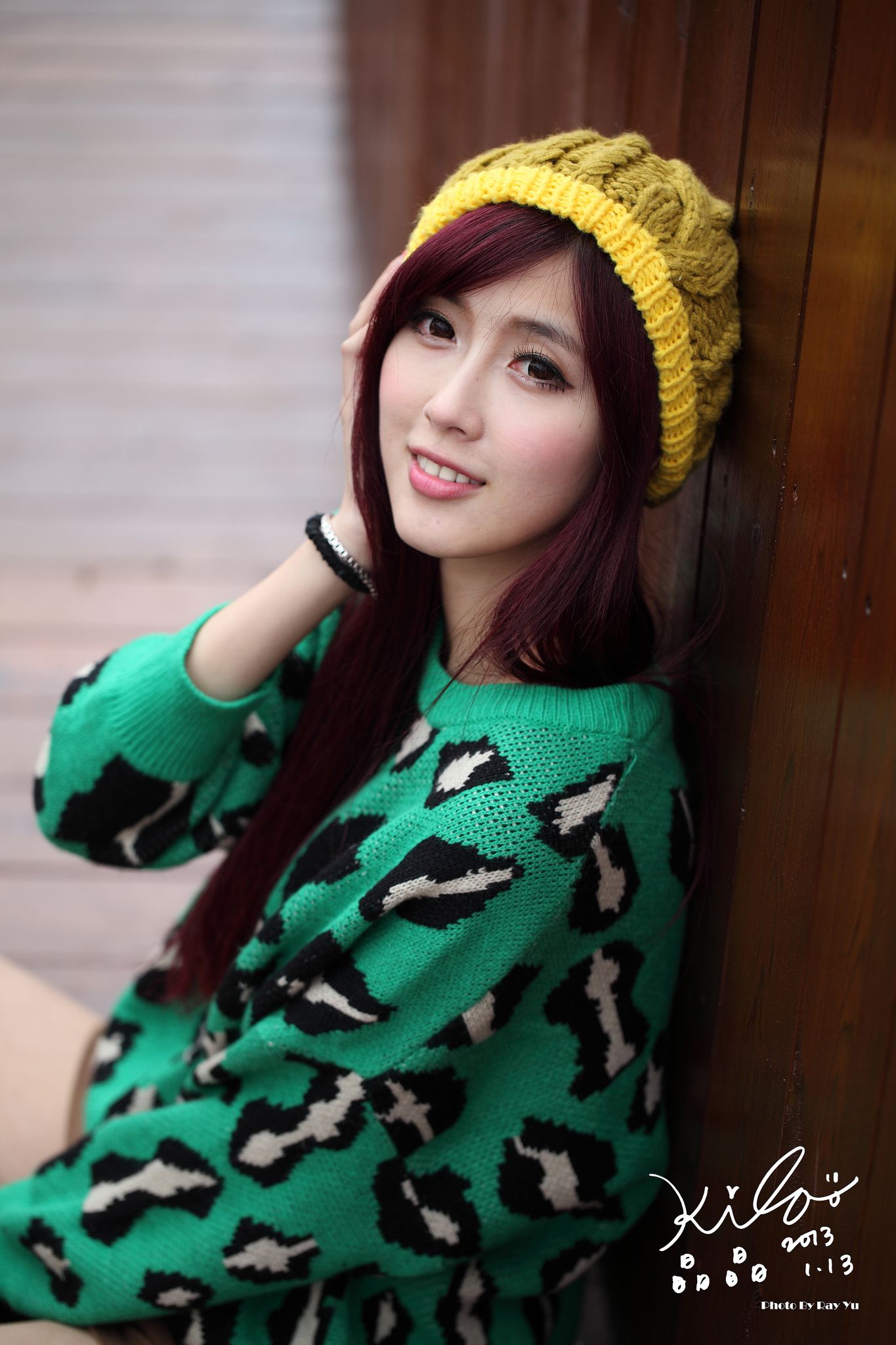 台湾模特廖挺伶/Kila晶晶《绿色长衣+长靴》街拍-图79