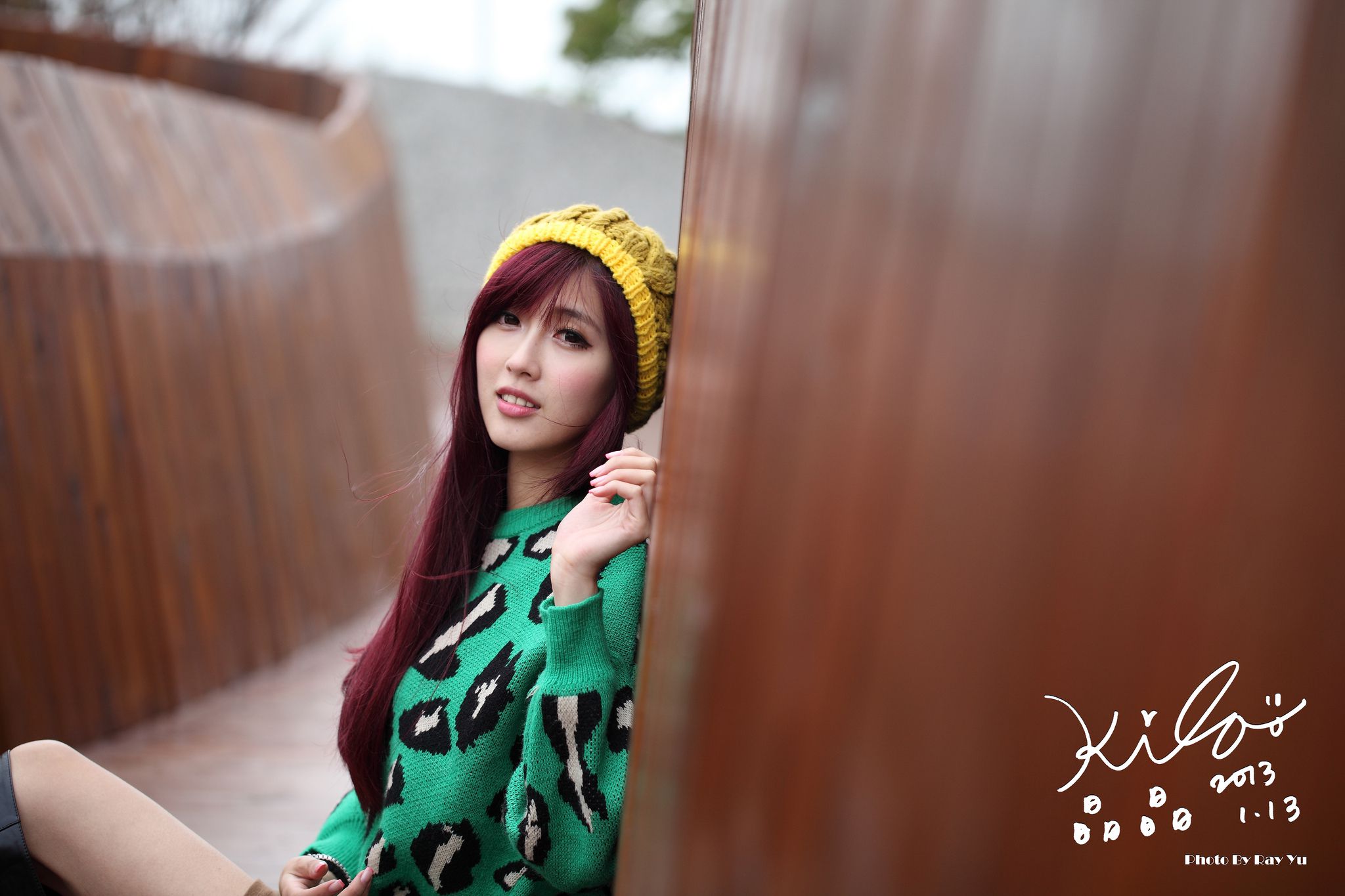 台湾模特廖挺伶/Kila晶晶《绿色长衣+长靴》街拍-图81