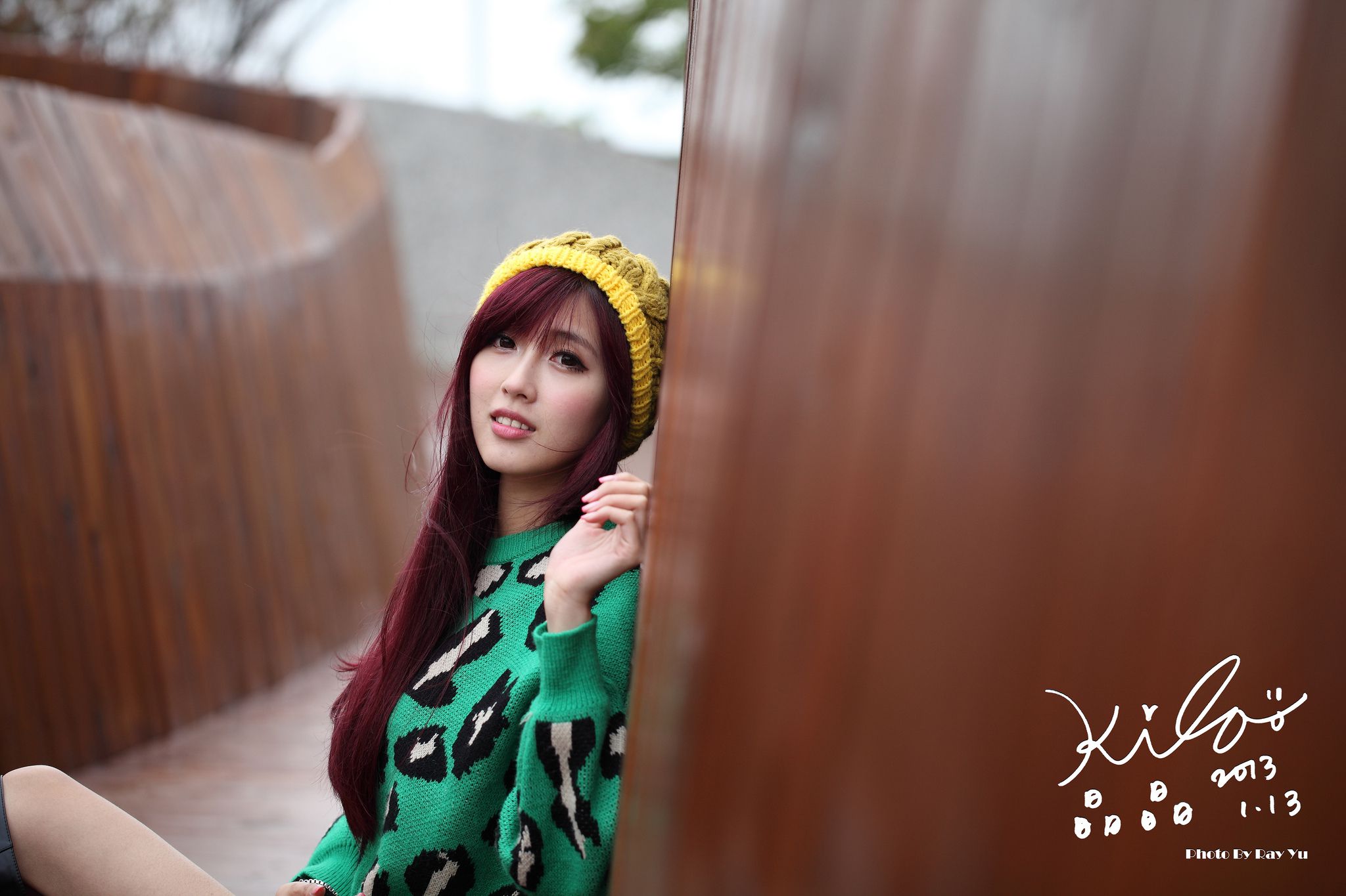 台湾模特廖挺伶/Kila晶晶《绿色长衣+长靴》街拍-图82