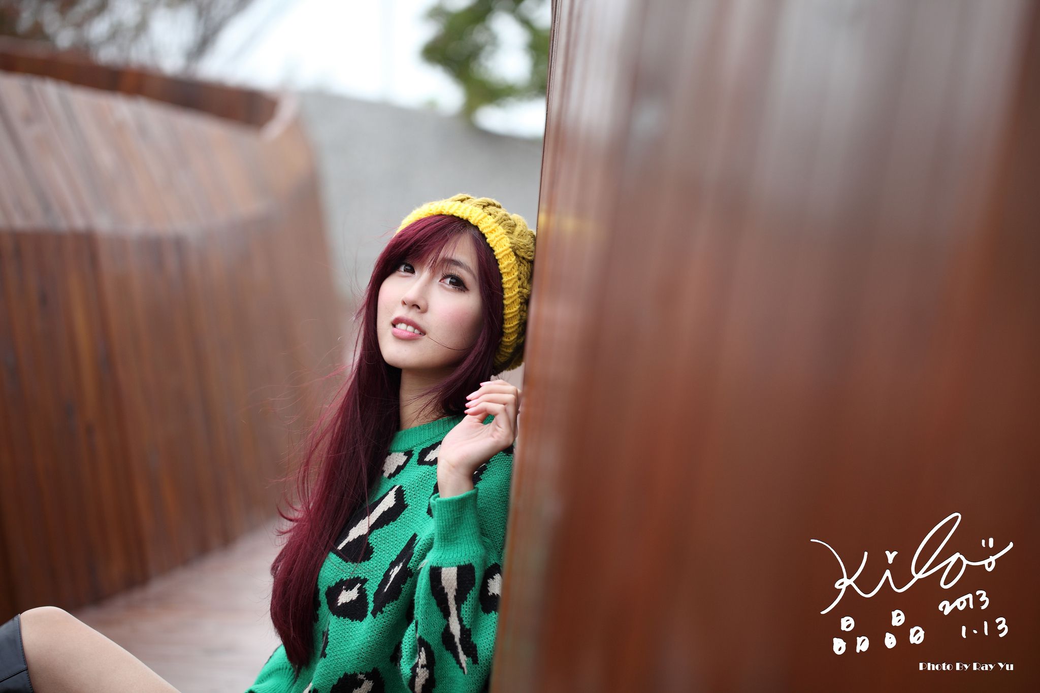 台湾模特廖挺伶/Kila晶晶《绿色长衣+长靴》街拍-图83