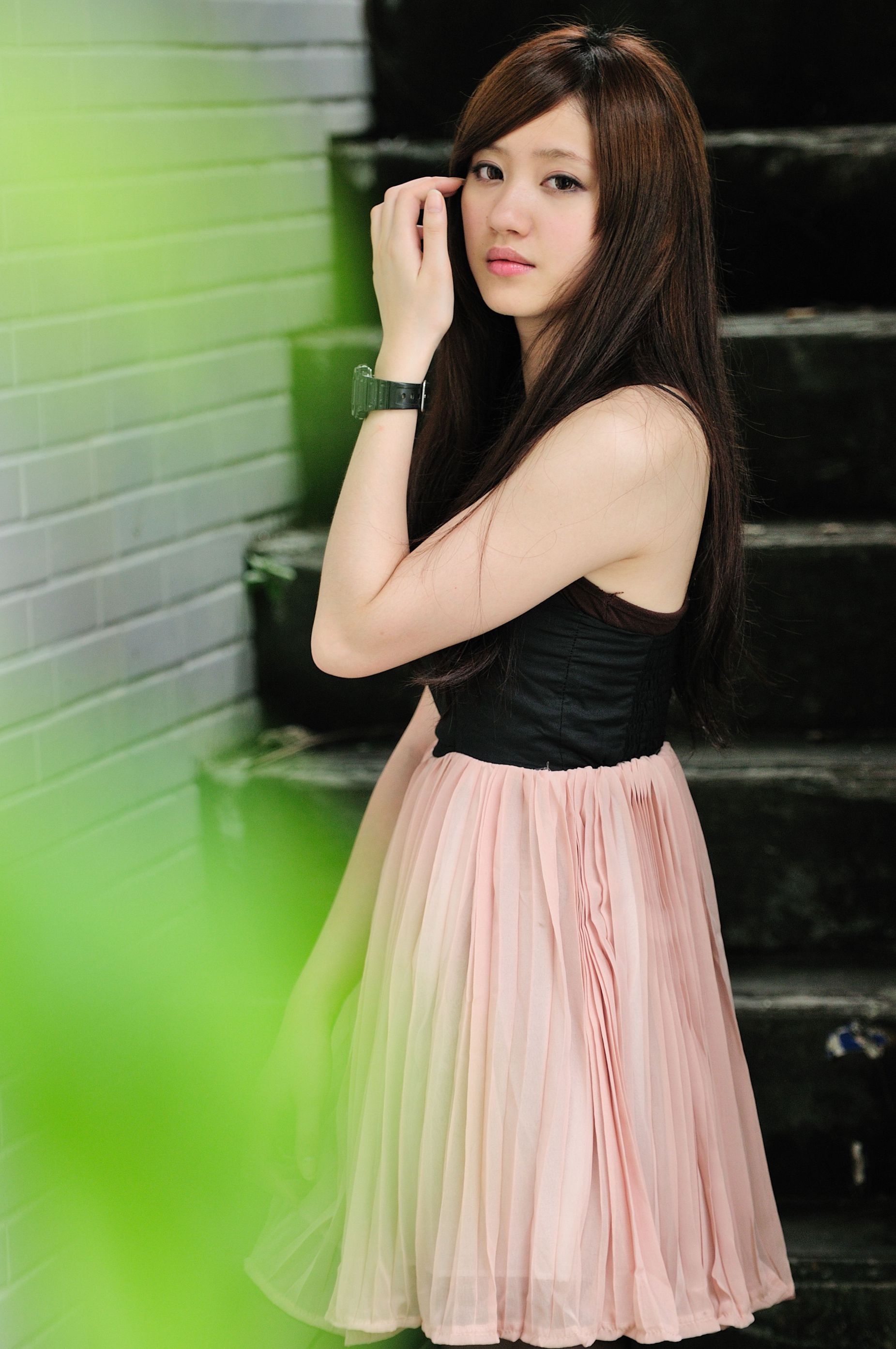 台湾美少女小雅《黑丝正妹街拍》-图24