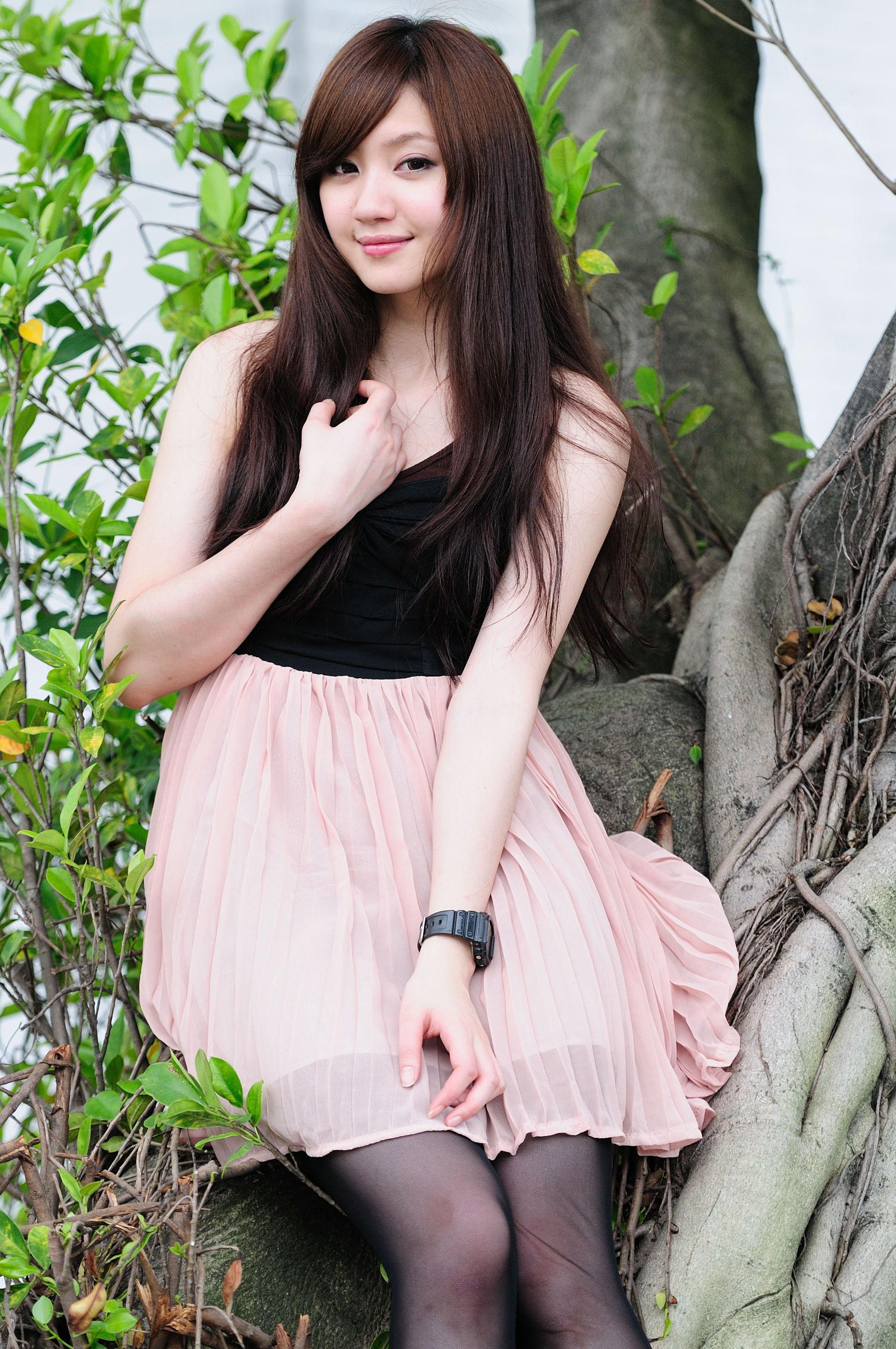 台湾美少女小雅《黑丝正妹街拍》-图33