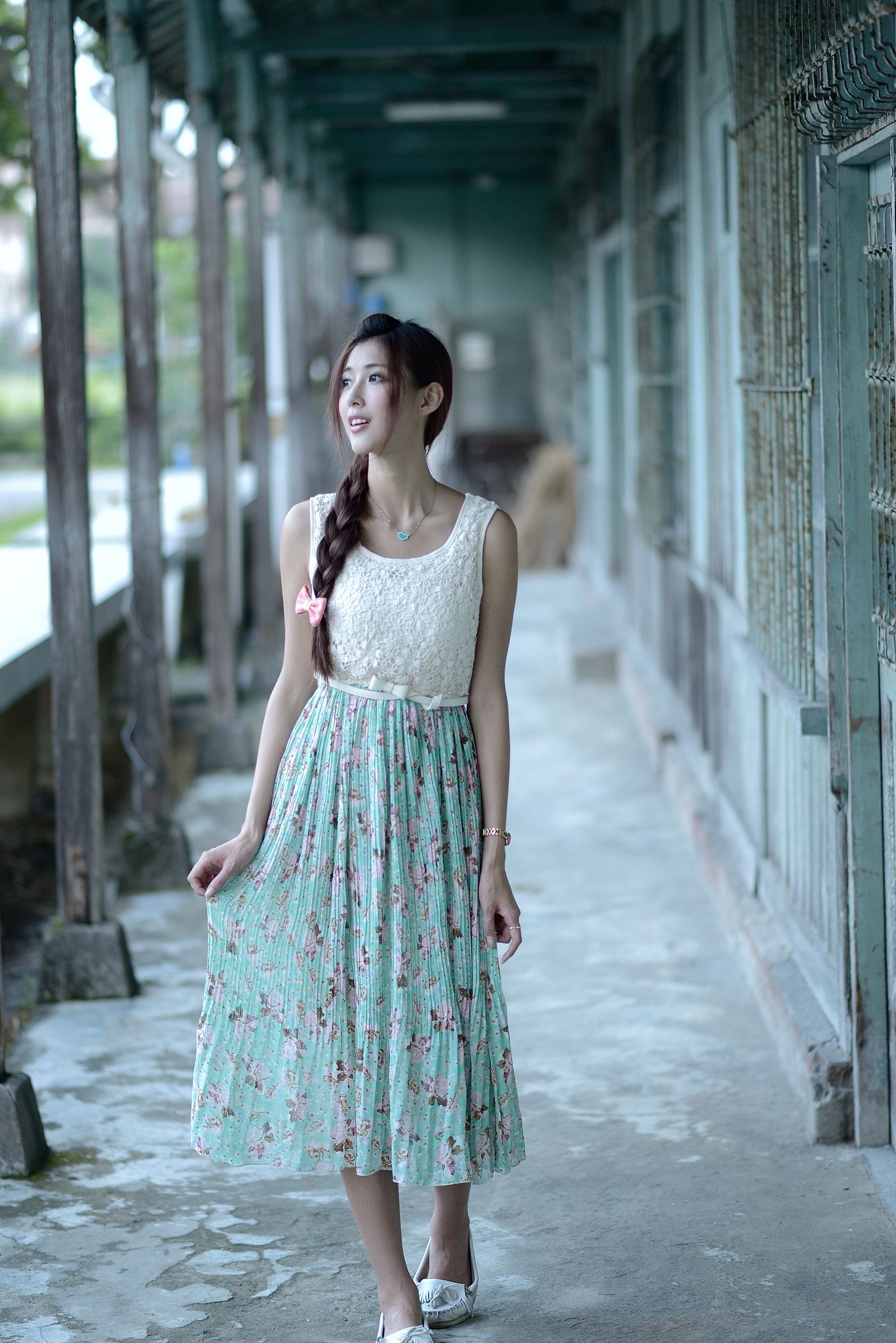 Kila晶晶/金允乔《小清新唯美长裙》外拍-图0