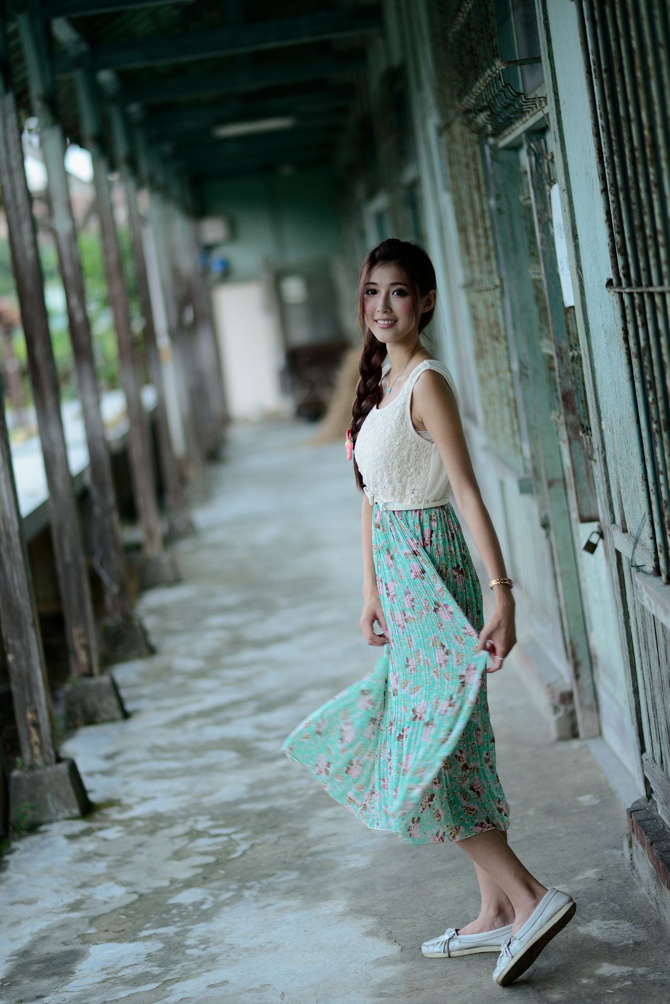 Kila晶晶/金允乔《小清新唯美长裙》外拍-图3