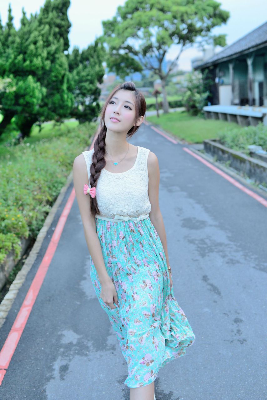 Kila晶晶/金允乔《小清新唯美长裙》外拍-图47