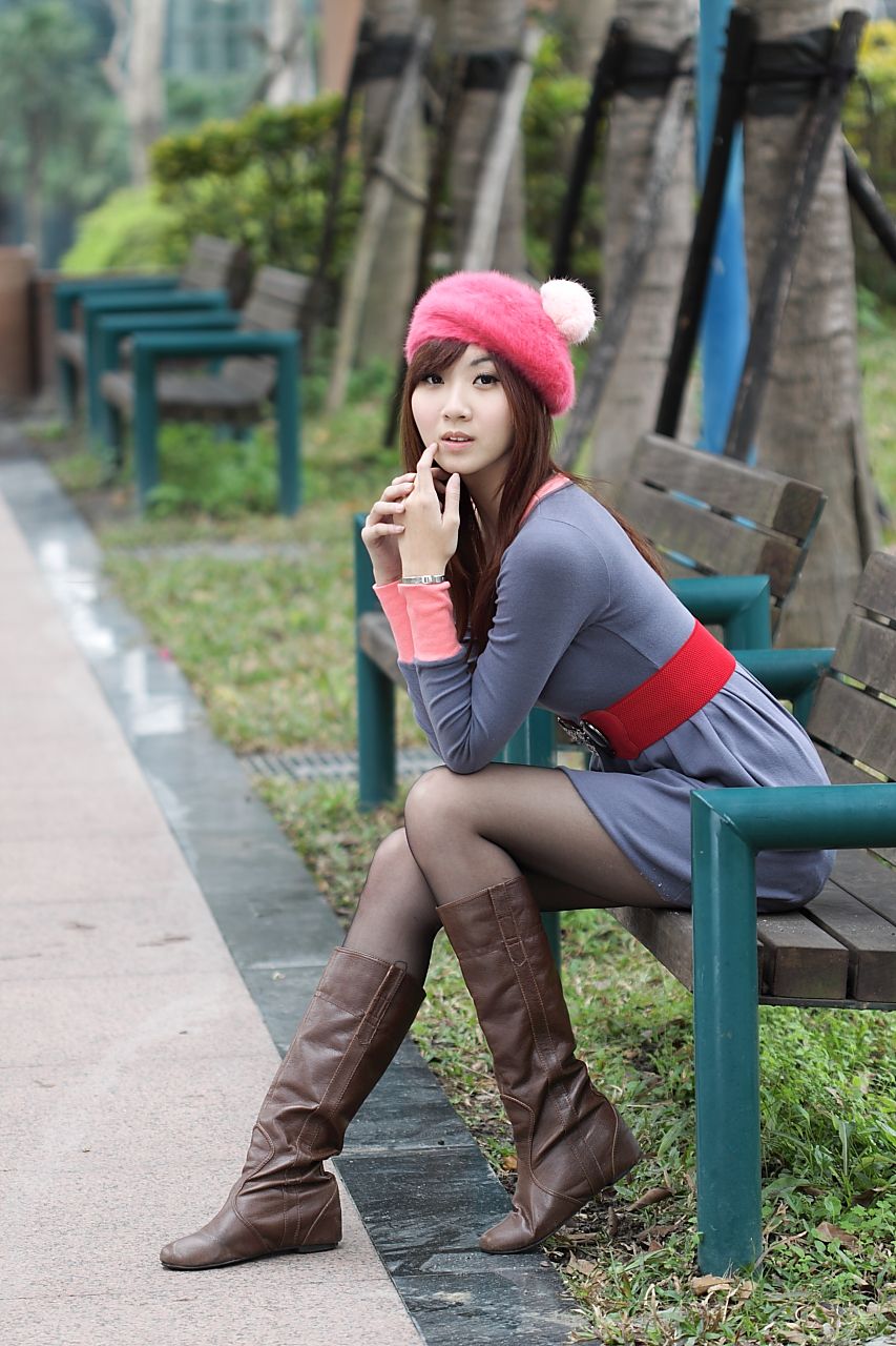 台湾清纯美女Angel《黑丝街拍图片》写真合集-图25