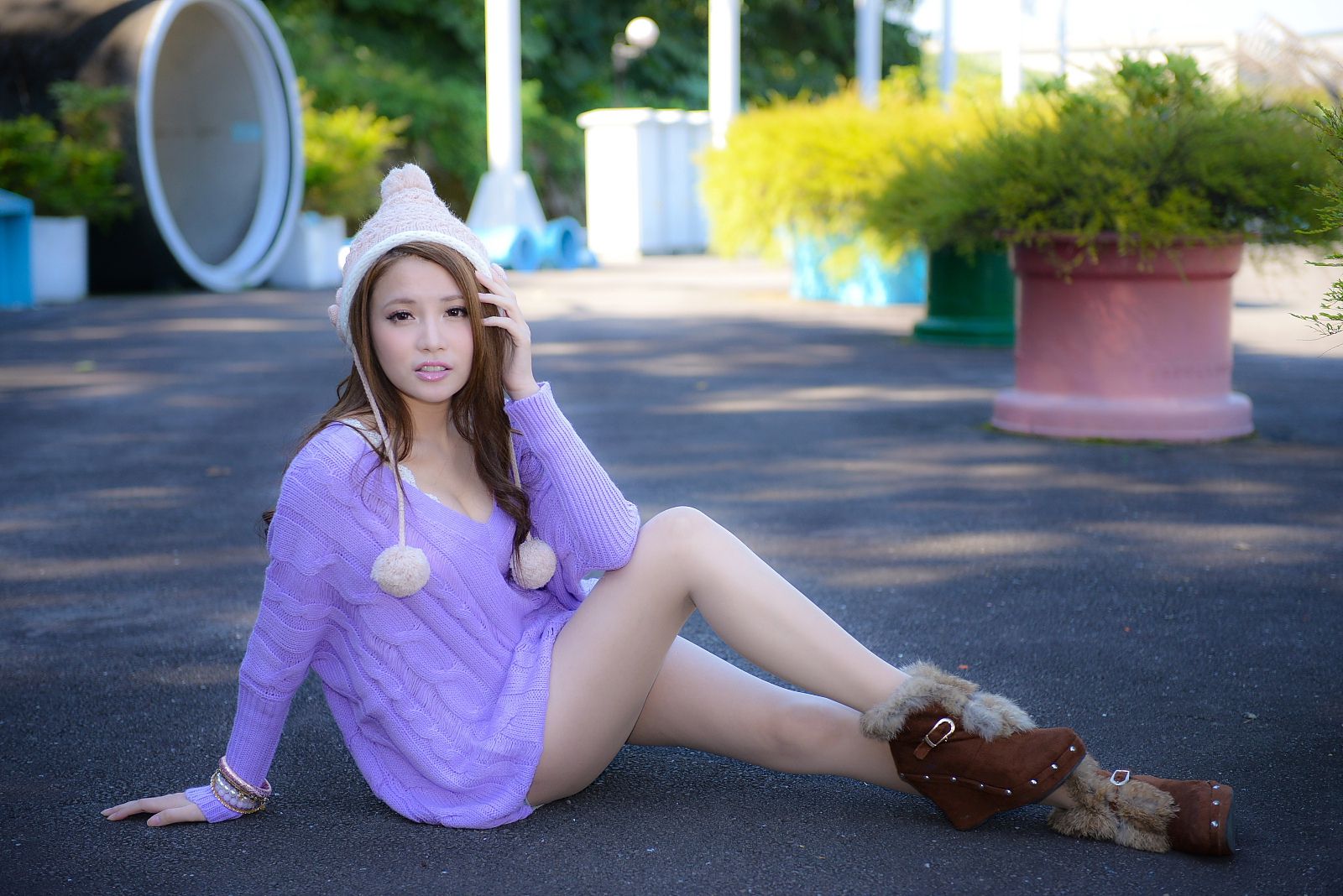 台湾正妹许睿瑜《黑涩会美眉外拍图片》写真合集-图54