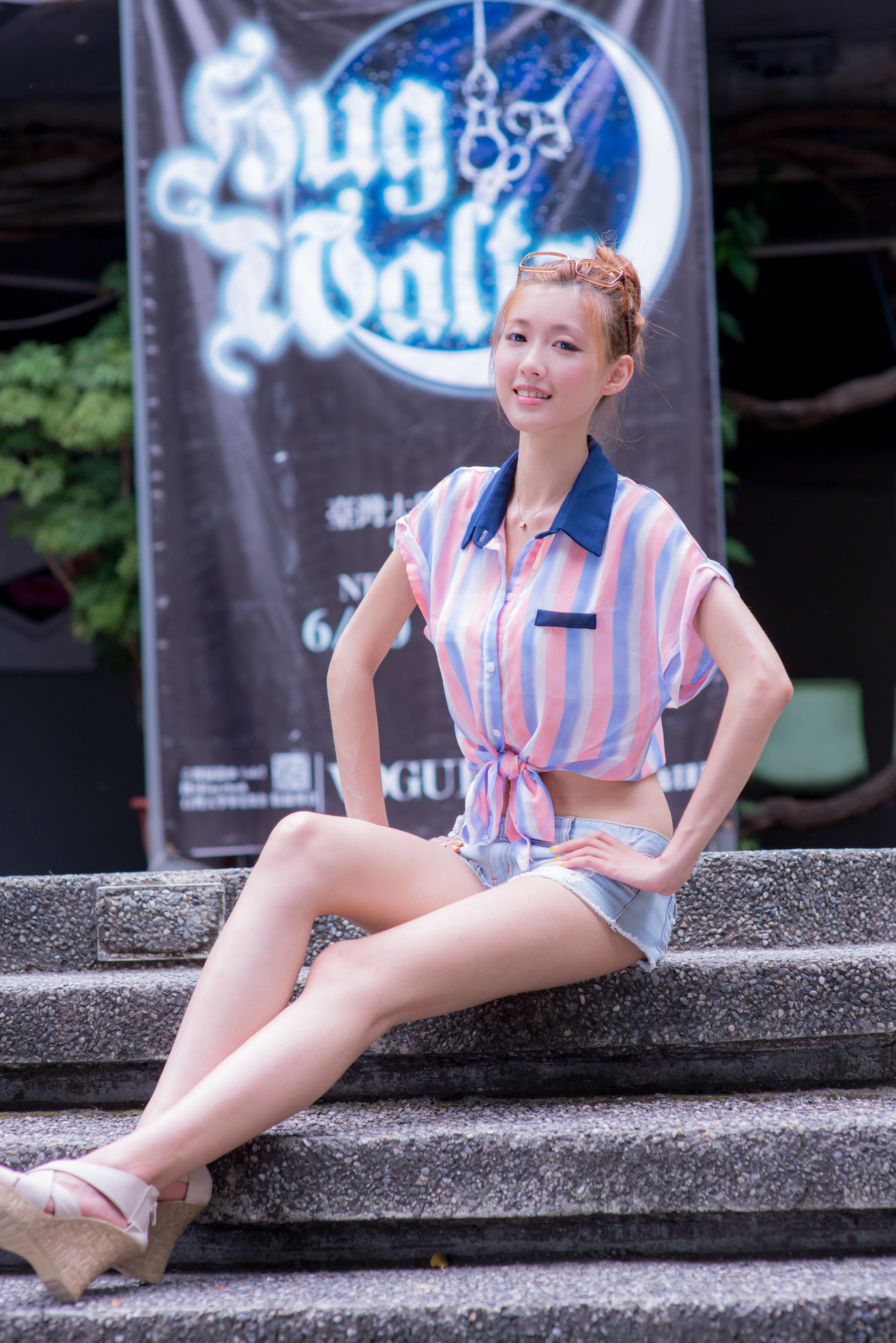 Kila晶晶/廖挺伶《小清新热裤美腿街拍》-图19