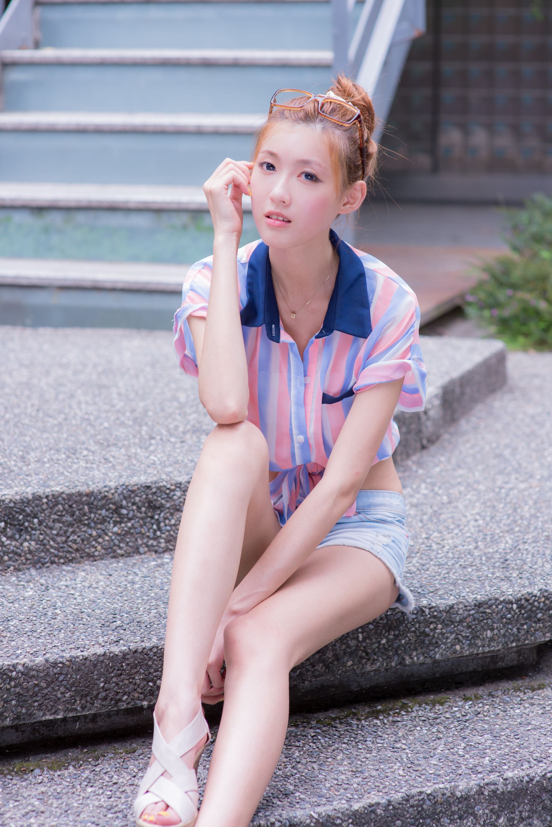 Kila晶晶/廖挺伶《小清新热裤美腿街拍》-图22