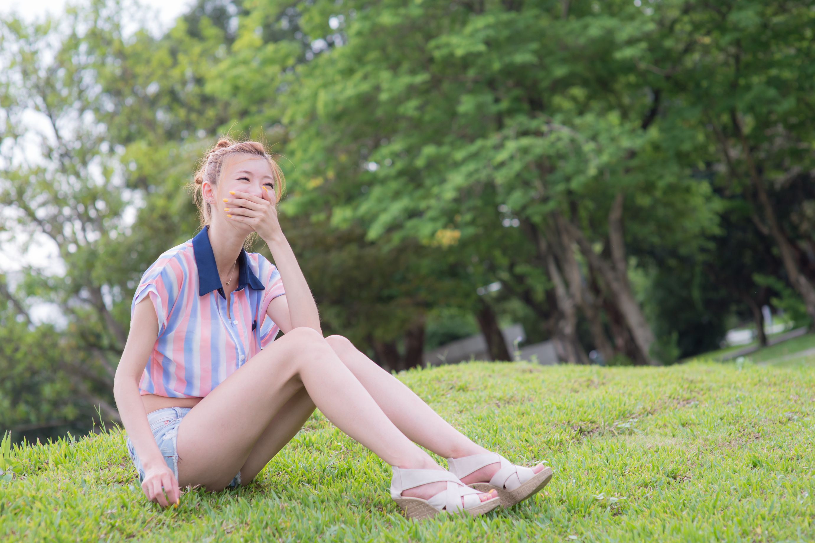 Kila晶晶/廖挺伶《小清新热裤美腿街拍》-图39