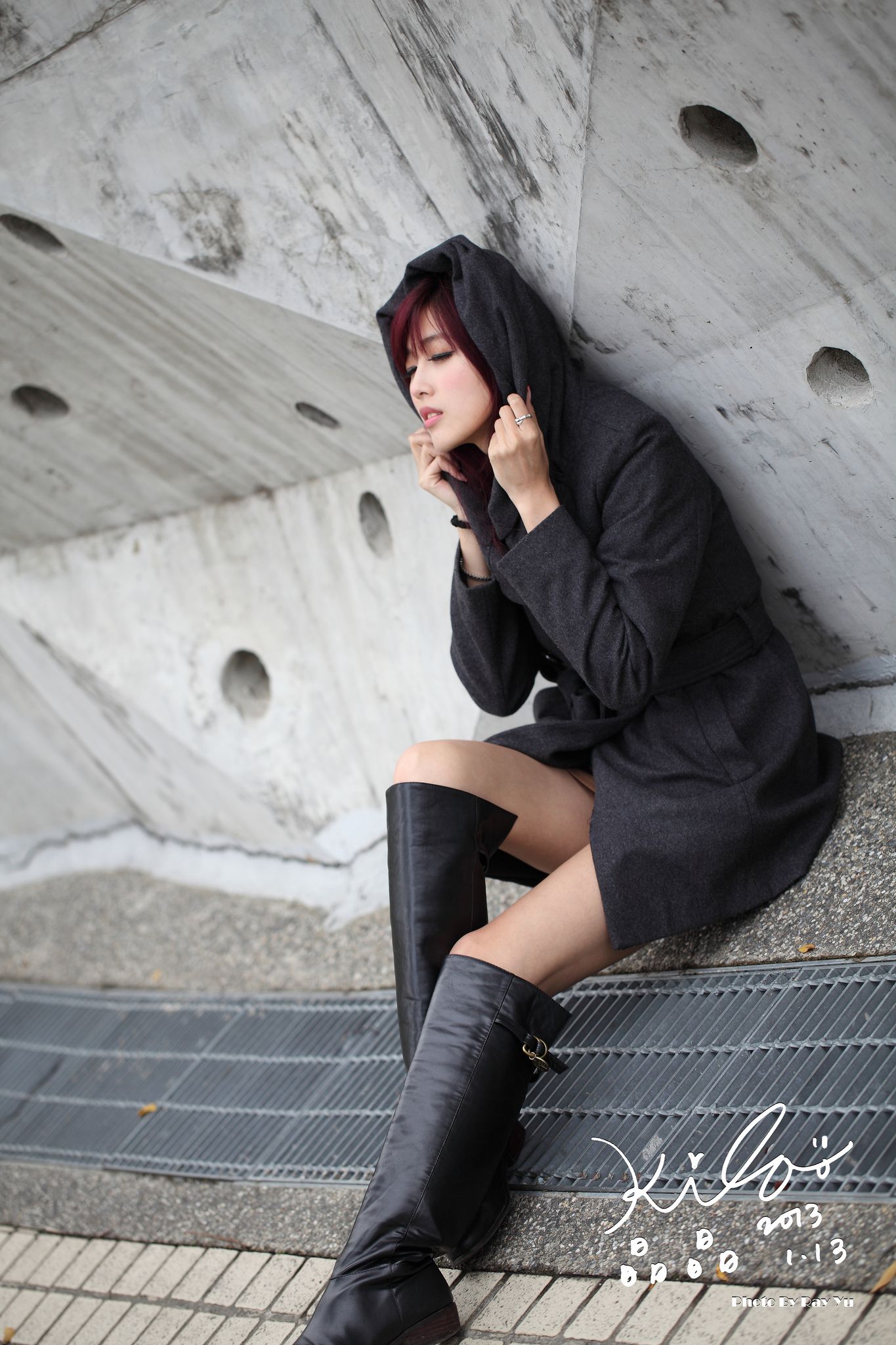 Kila晶晶/金允乔《街拍冬季风衣系列》-图98