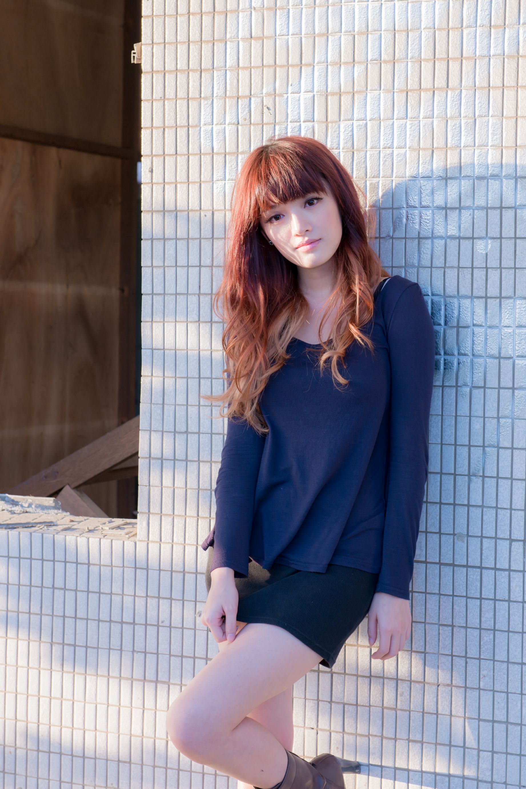 台湾正妹林岗怡Didy《废墟车站唯美外拍》-图11