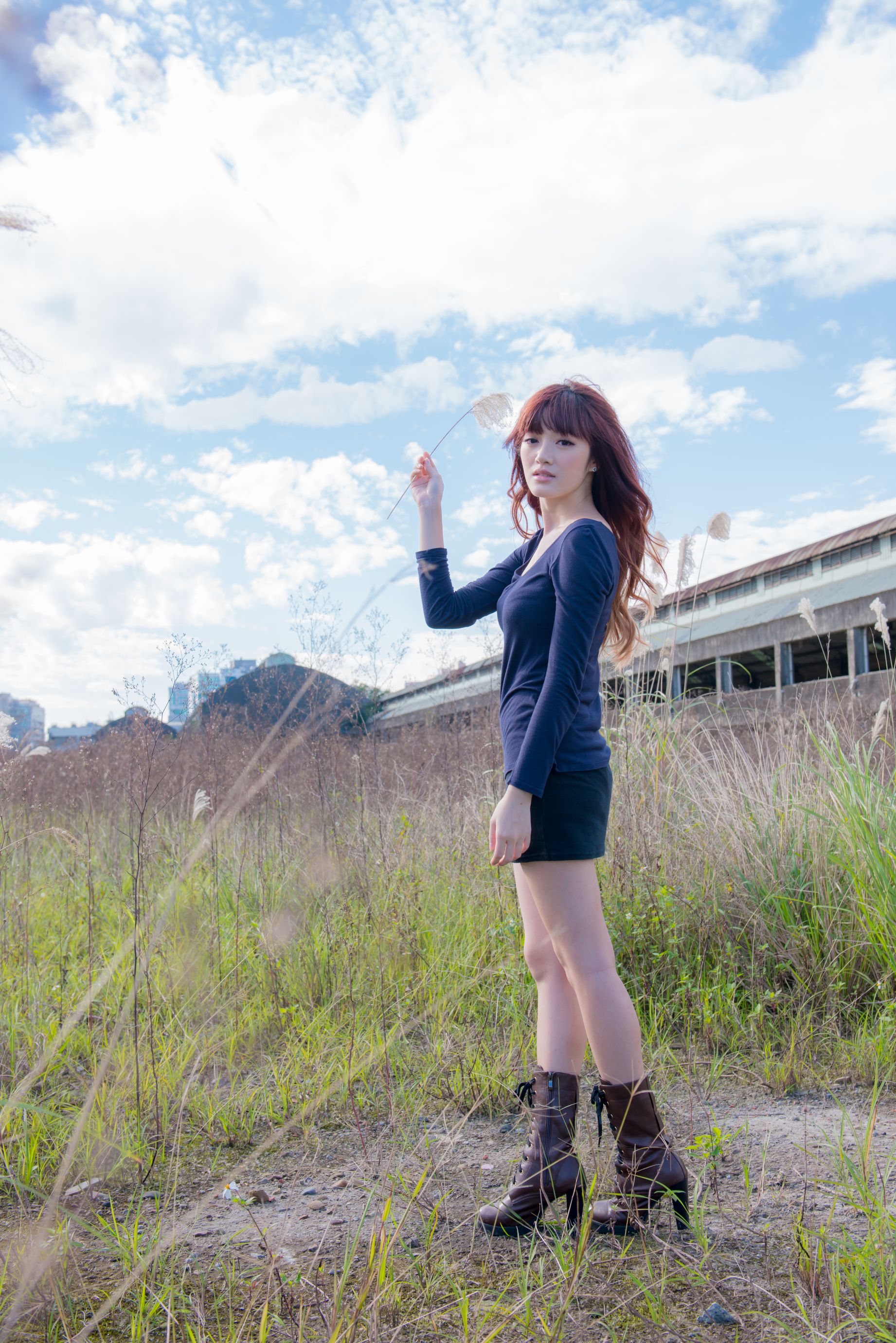 台湾正妹林岗怡Didy《废墟车站唯美外拍》-图14